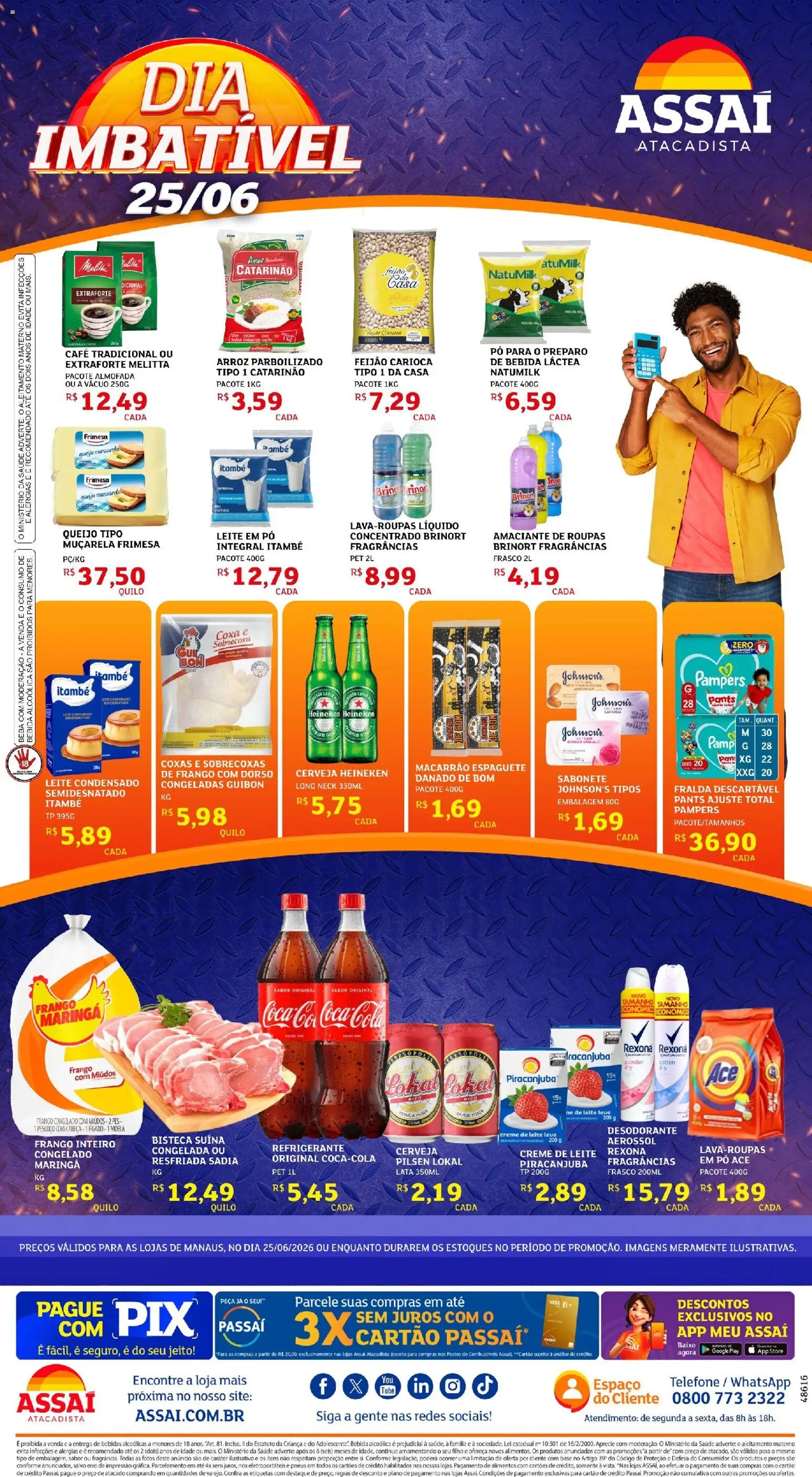 Pré-Visualização do folheto "Assaí Atacadista ofertas - AM" da loja Assaí Atacadista válido a partir de 24/06/2026