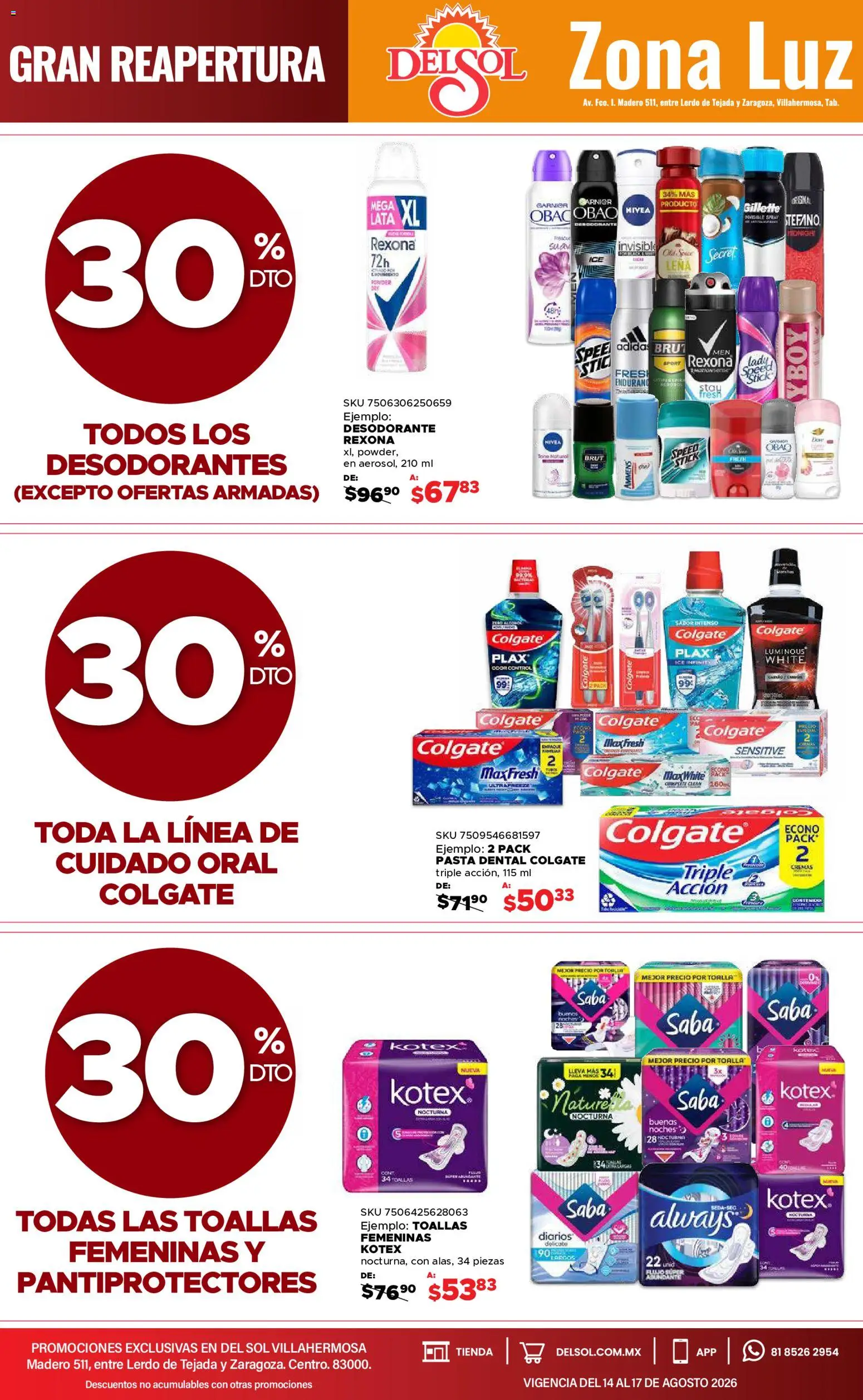 Vista previa las ofertas de la tienda Del Sol y Woolworth - Del Sol y Woolworth catálogo 4 Días de Grandes Promociones desde el 14/08/2026 