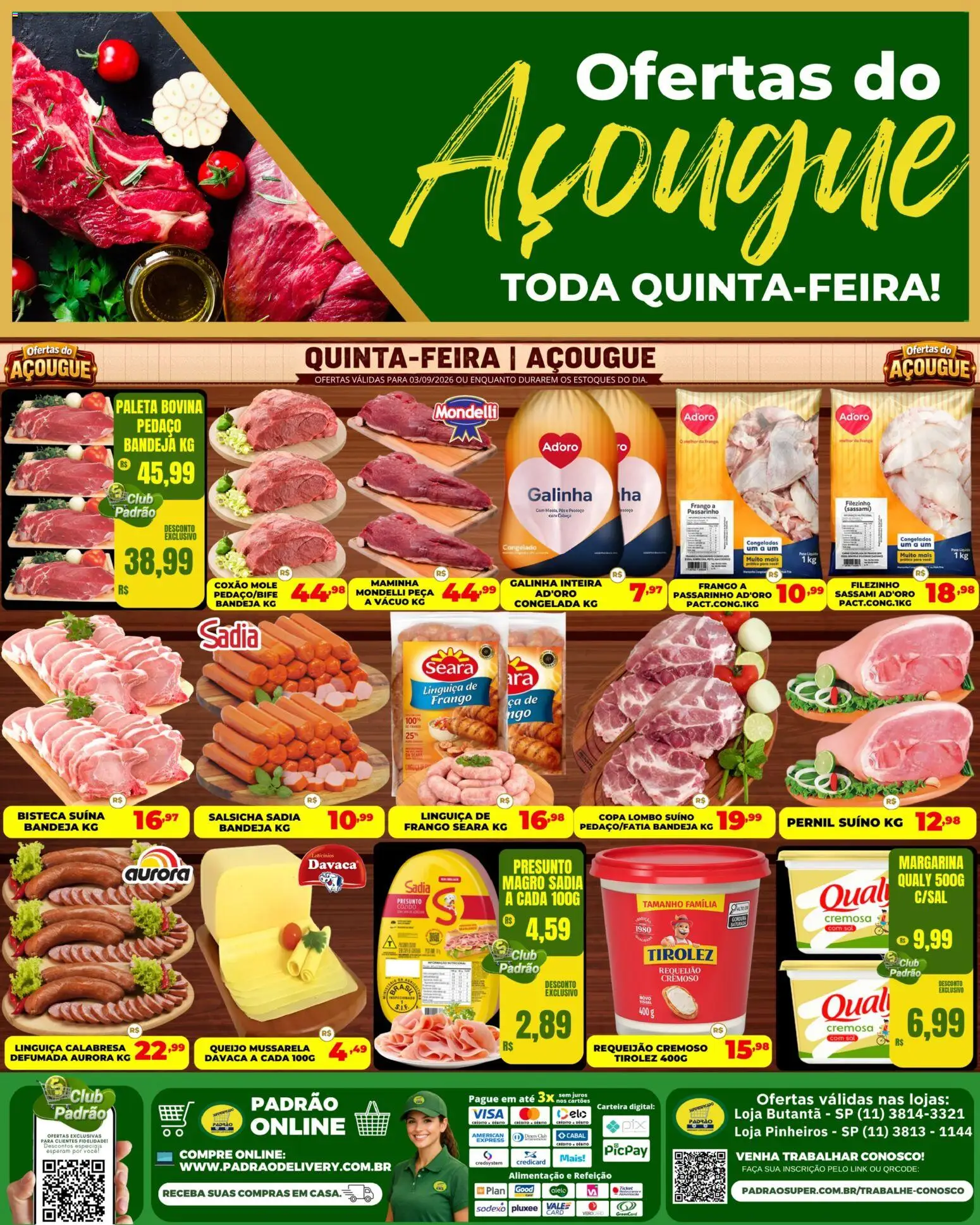 Pré-Visualização do folheto "Supermercado Padrão ofertas do Açougue" da loja Supermercado Padrão válido a partir de 03/09/2026