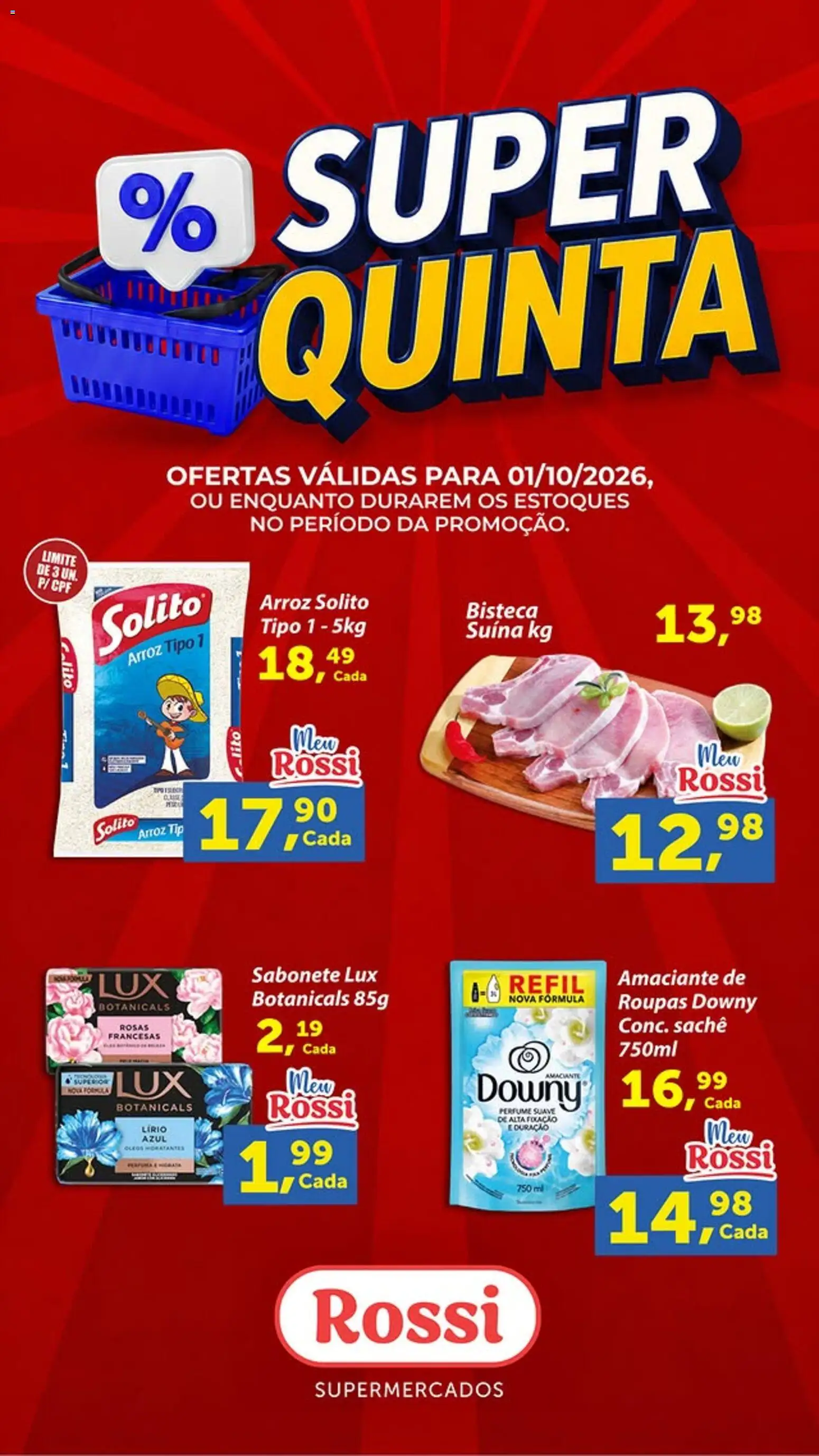 Ofertas Rossi Supermercados ofertas do Dia até 01/10/2026. - Página 1