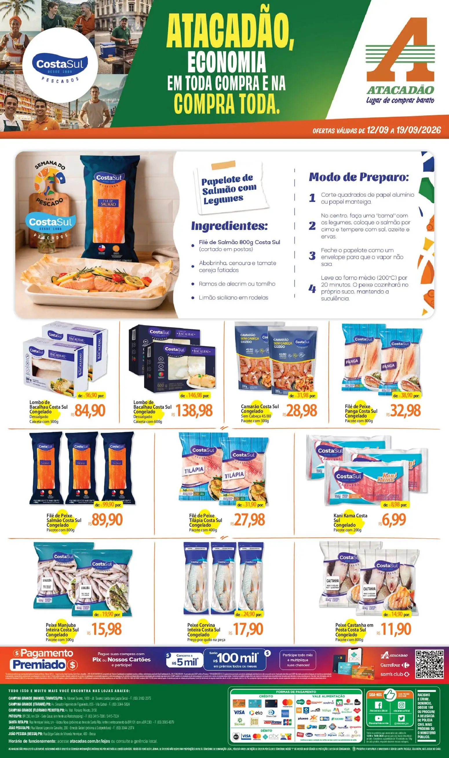 Pré-Visualização do folheto "Atacadão ofertas - PB" da loja Atacadão válido a partir de 12/09/2026