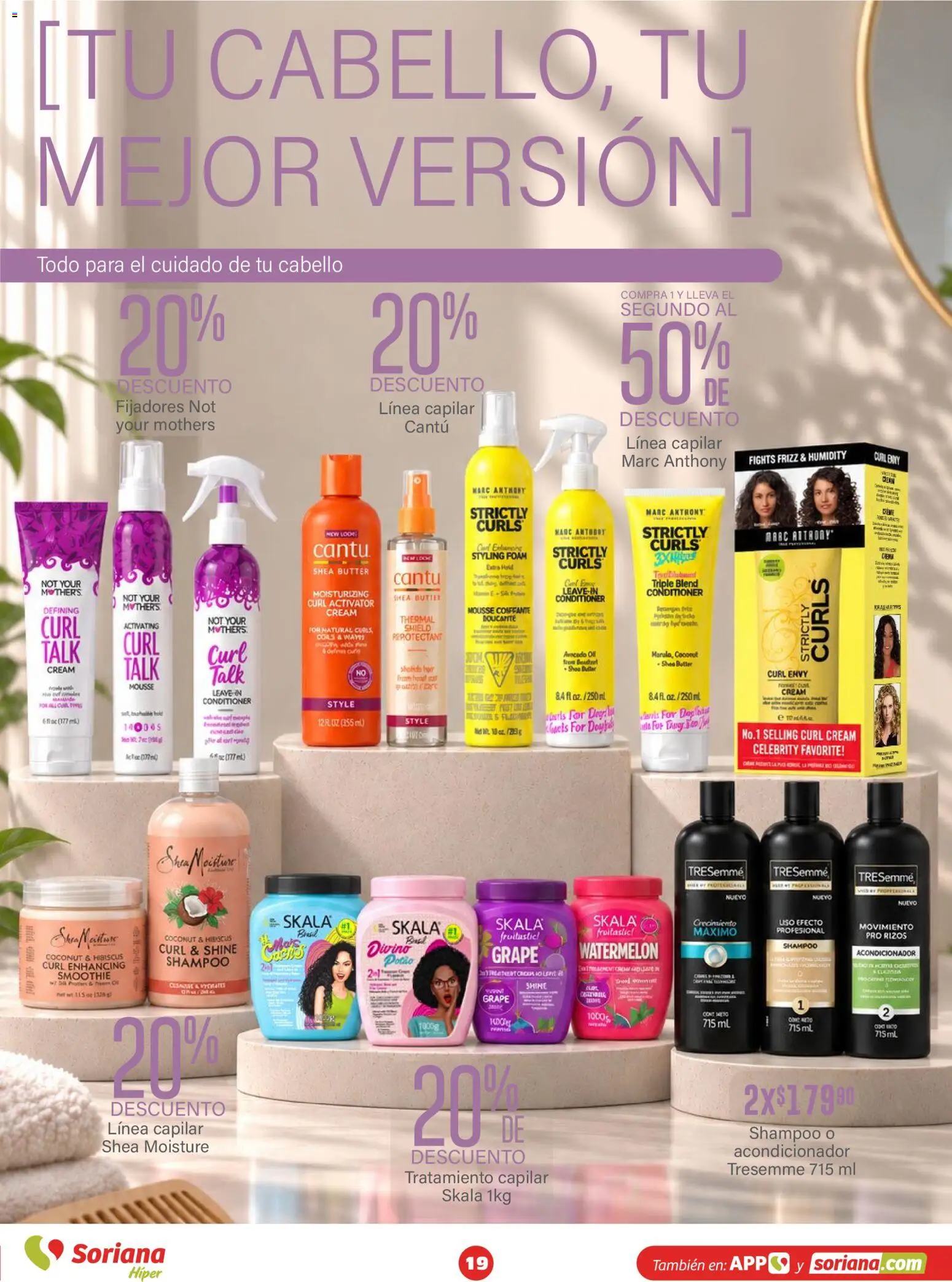 Vista previa las ofertas de la tienda Soriana - Soriana Híper - Modo #Glowing desde el 30/09/2026 - Shampoo, Bolso, Smoothie, Crema, Acondicionador, Mousse