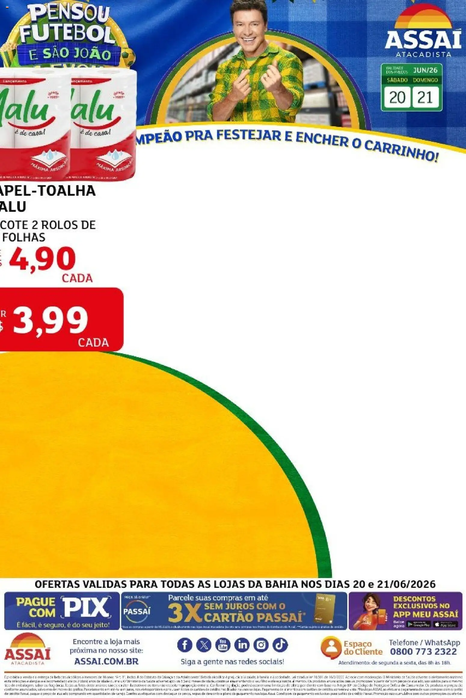 Pré-Visualização do folheto "Assaí Atacadista ofertas - BA" da loja Assaí Atacadista válido a partir de 25/06/2026