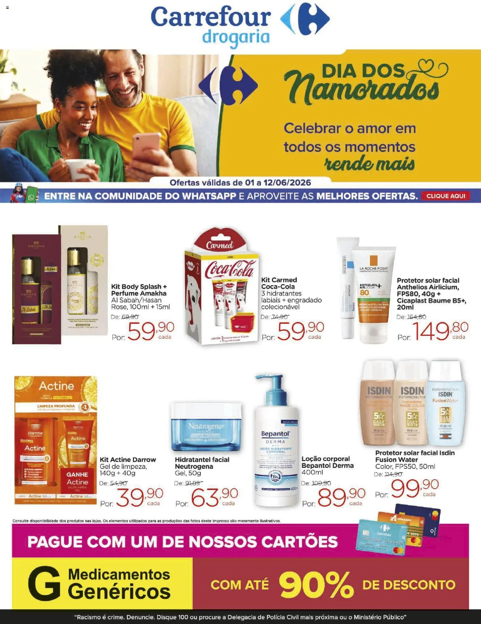 Pré-Visualização do folheto "Carrefour ofertas Drogaria Namorados" da loja Carrefour válido a partir de 01/06/2026