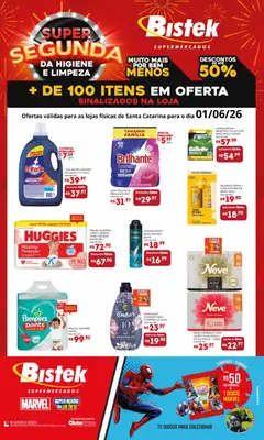Pré-Visualização do folheto "Bistek Supermercados ofertas Super Segunda" da loja Bistek Supermercados válido a partir de 01/06/2026