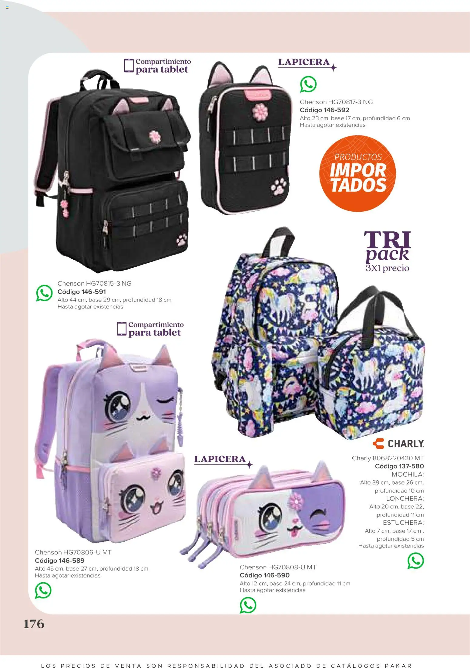 Vista previa las ofertas de la tienda SC Pakar - SC Pakar catálogo Niña desde el 31/07/2026 - Mochila, Tablet
