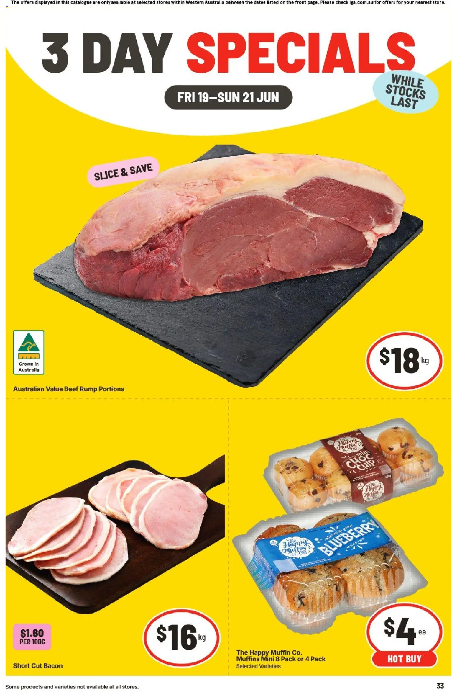 Preview of catalogue IGA 3 Day Specials WA from shop IGA valid 19/06/2026