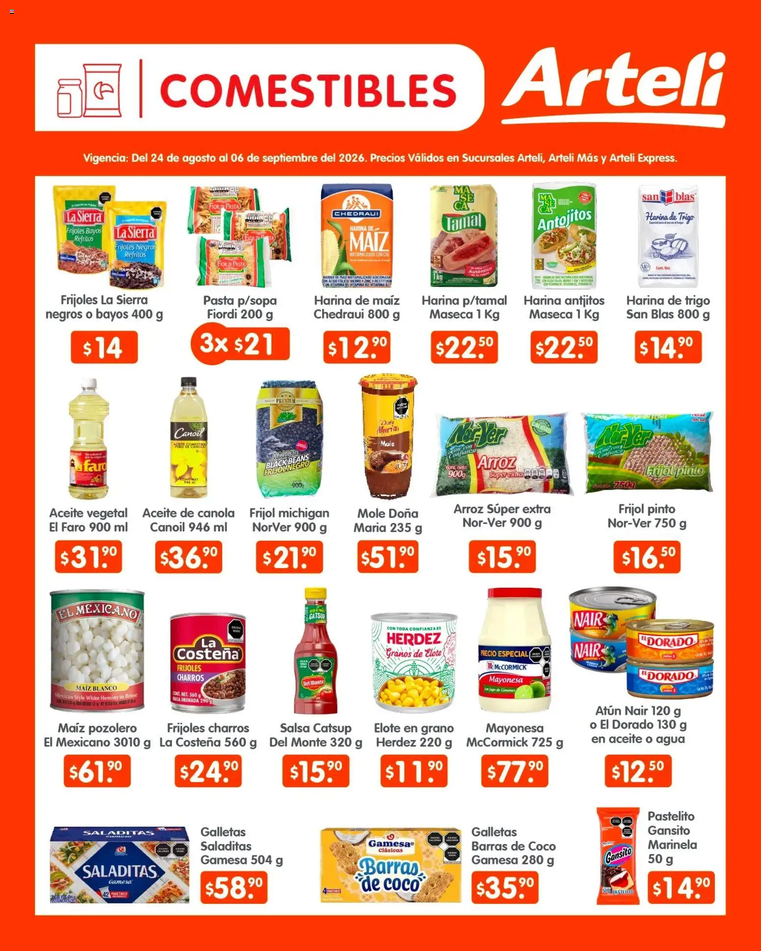 Vista previa las ofertas de la tienda Arteli - Arteli folleto Quincenal desde el 24/08/2026 
