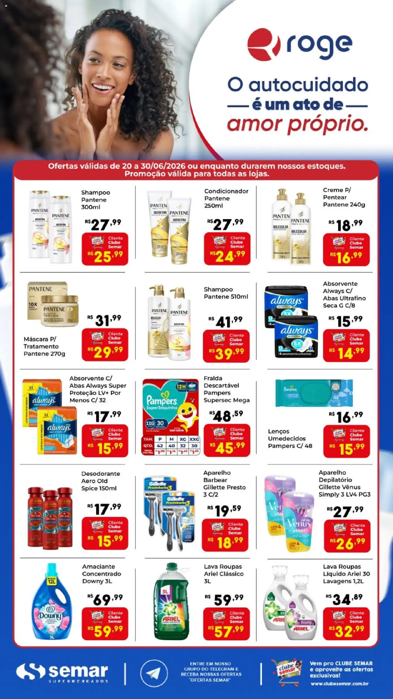 Pré-Visualização do folheto "Semar Supermercado ofertas Roge" da loja Semar Supermercado válido a partir de 20/06/2026