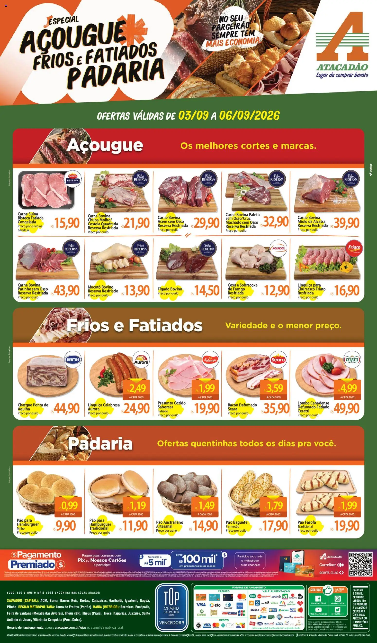 Pré-Visualização do folheto "Atacadão ofertas - BA" da loja Atacadão válido a partir de 03/09/2026