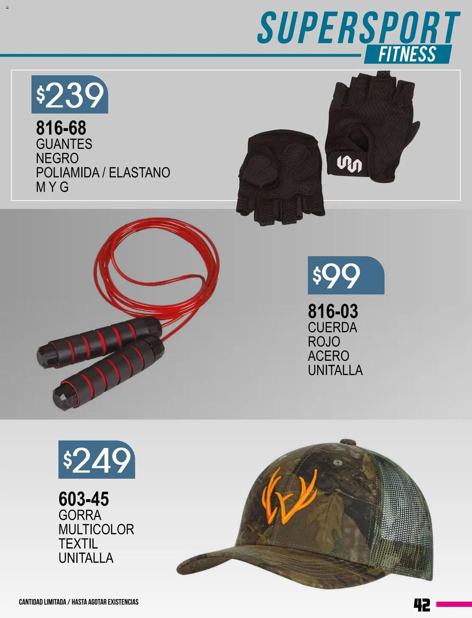Vista previa las ofertas de la tienda Cklass - Catálogo Especial Supersport Caballero desde el 08/01/2026 - Gorra, Guantes, Cuerda