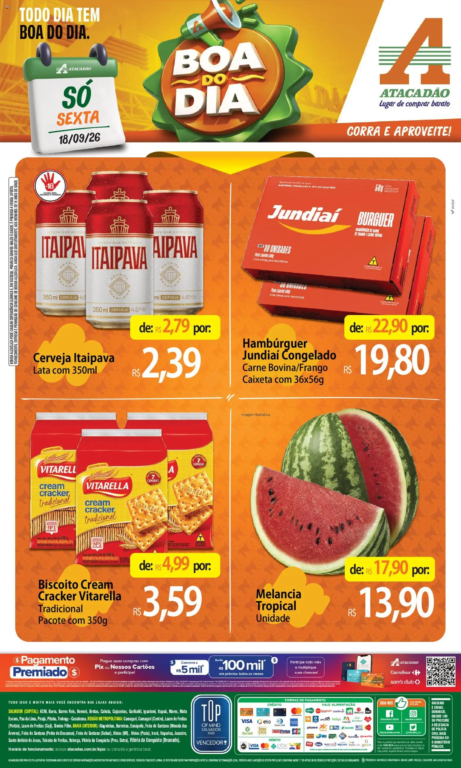 Pré-Visualização do folheto "Atacadão ofertas - BA" da loja Atacadão válido a partir de 18/09/2026