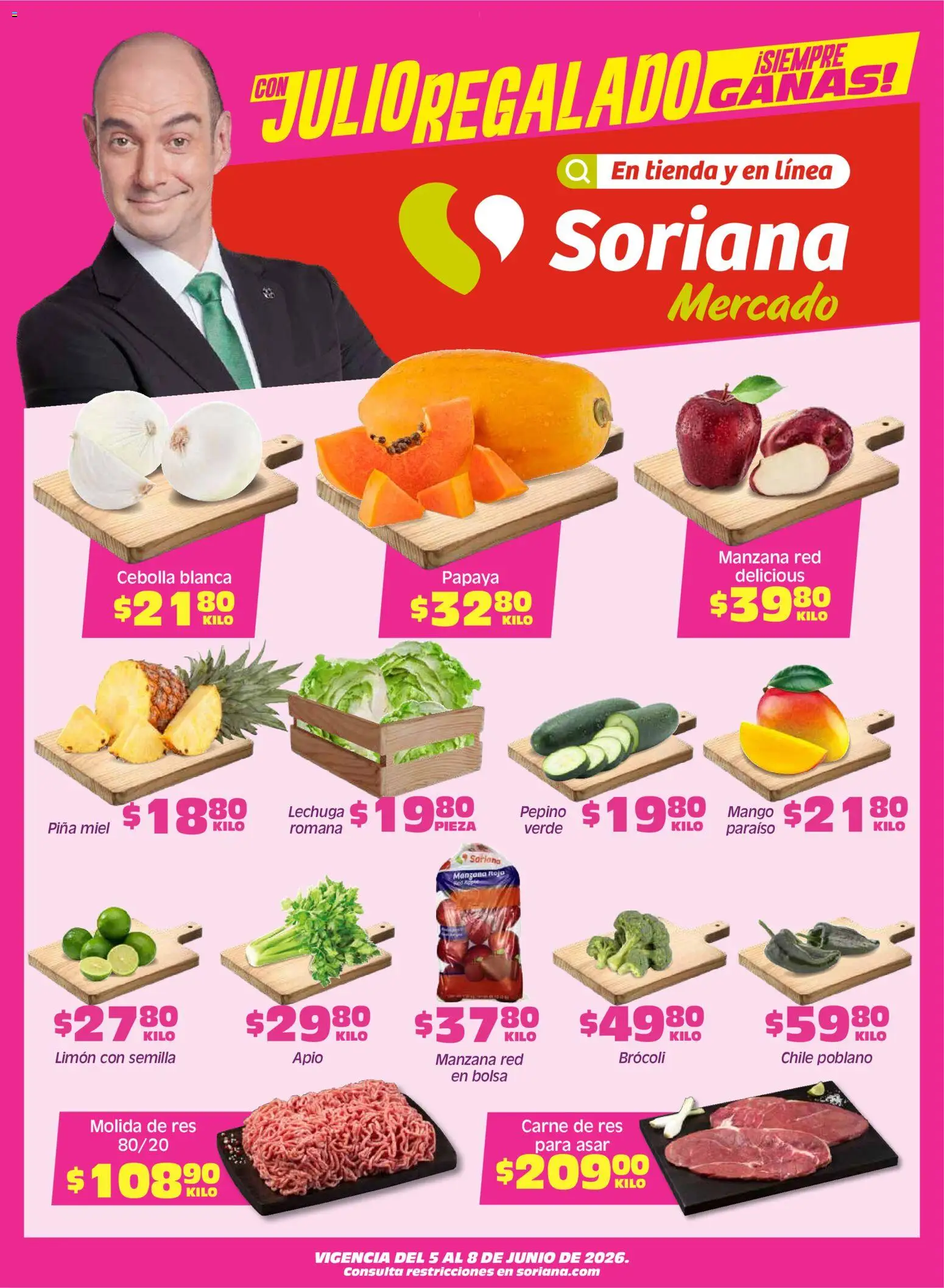 Vista previa las ofertas de la tienda Soriana - Soriana Fin de Semana Mercado: Ver, Tab, Chis, Camp, Yuc y Q. Roo desde el 05/06/2026 