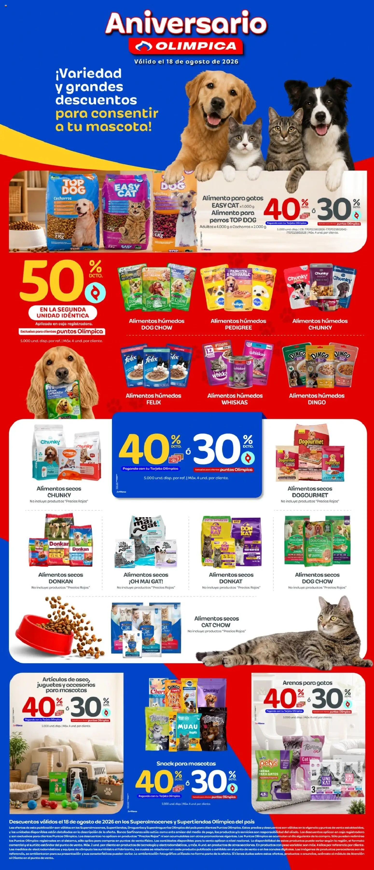  Vista previa del prospecto Olímpica catálogo del almacen Olímpica válida del 14/08/2026 al 18/08/2026 - Pollo, Juguetes, Proteína, Peso, Sobre, Caja, Pavo, Top