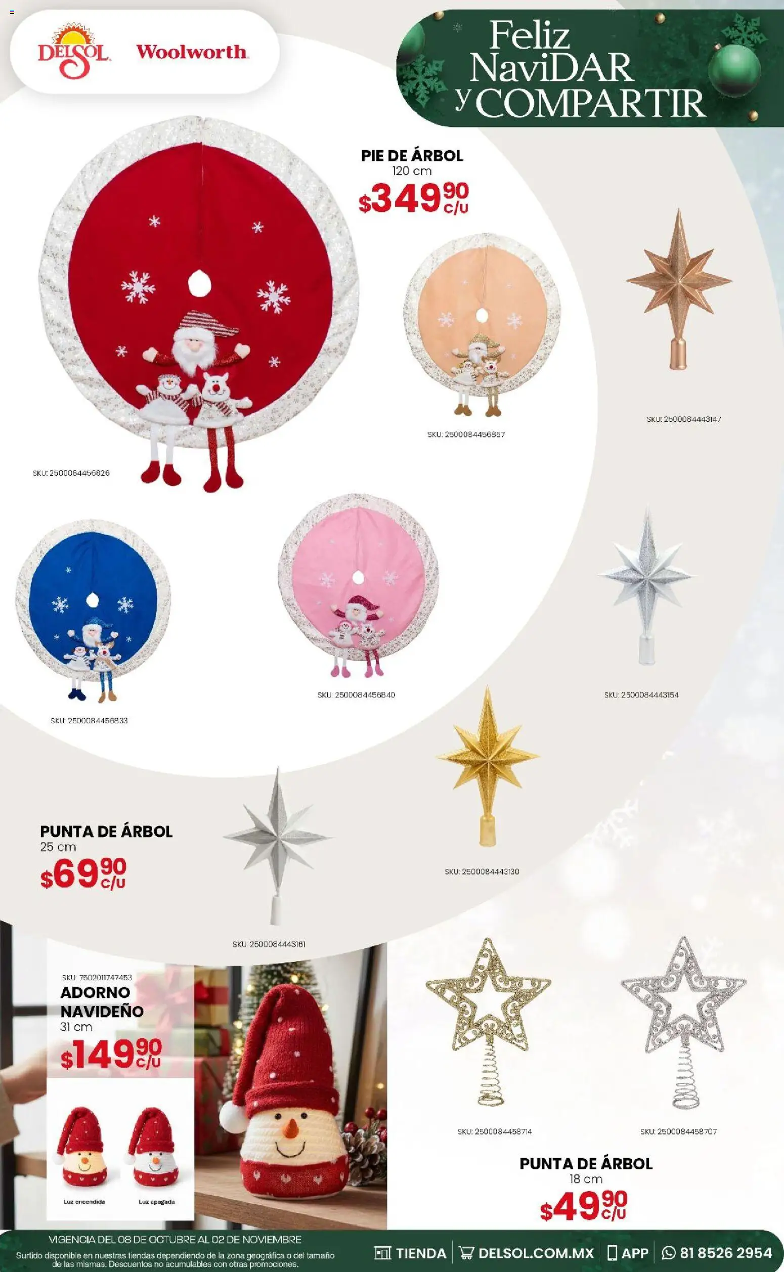 Vista previa las ofertas de la tienda Del Sol y Woolworth - Del Sol y Woolworth - Feliz NaviDar y Compartir desde el 08/10/2026 