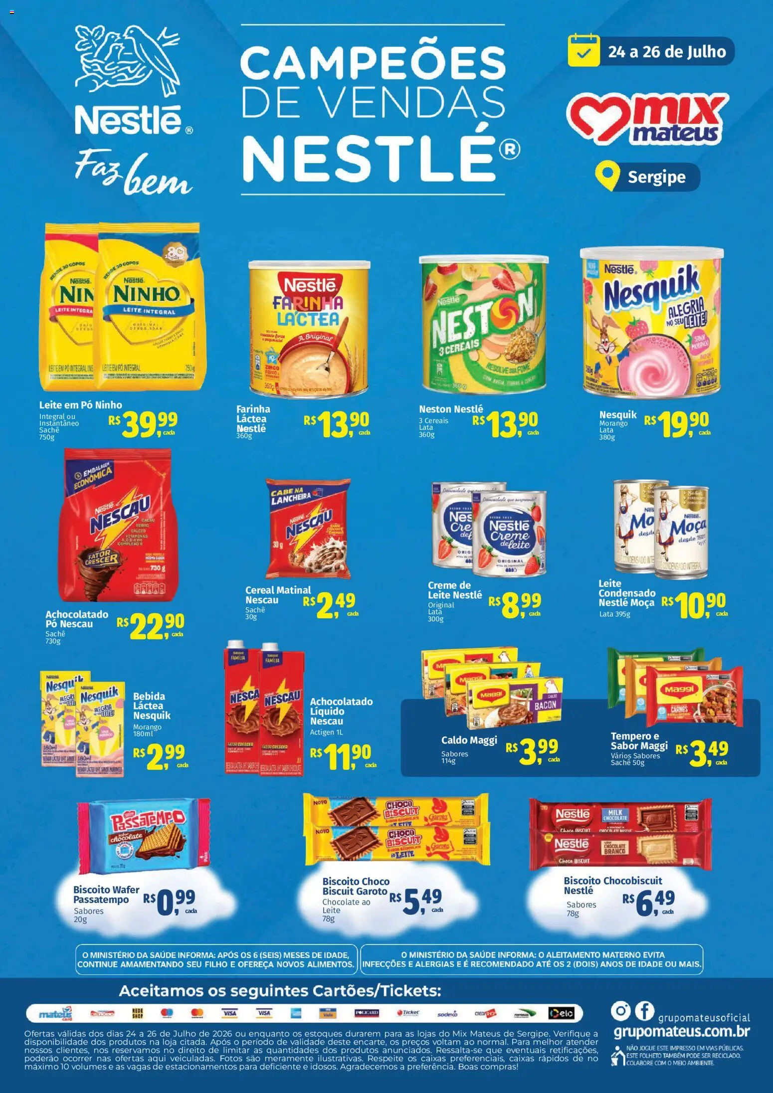 Pré-Visualização do folheto "Mateus ofertas Especial Nestle" da loja Mateus válido a partir de 24/07/2026