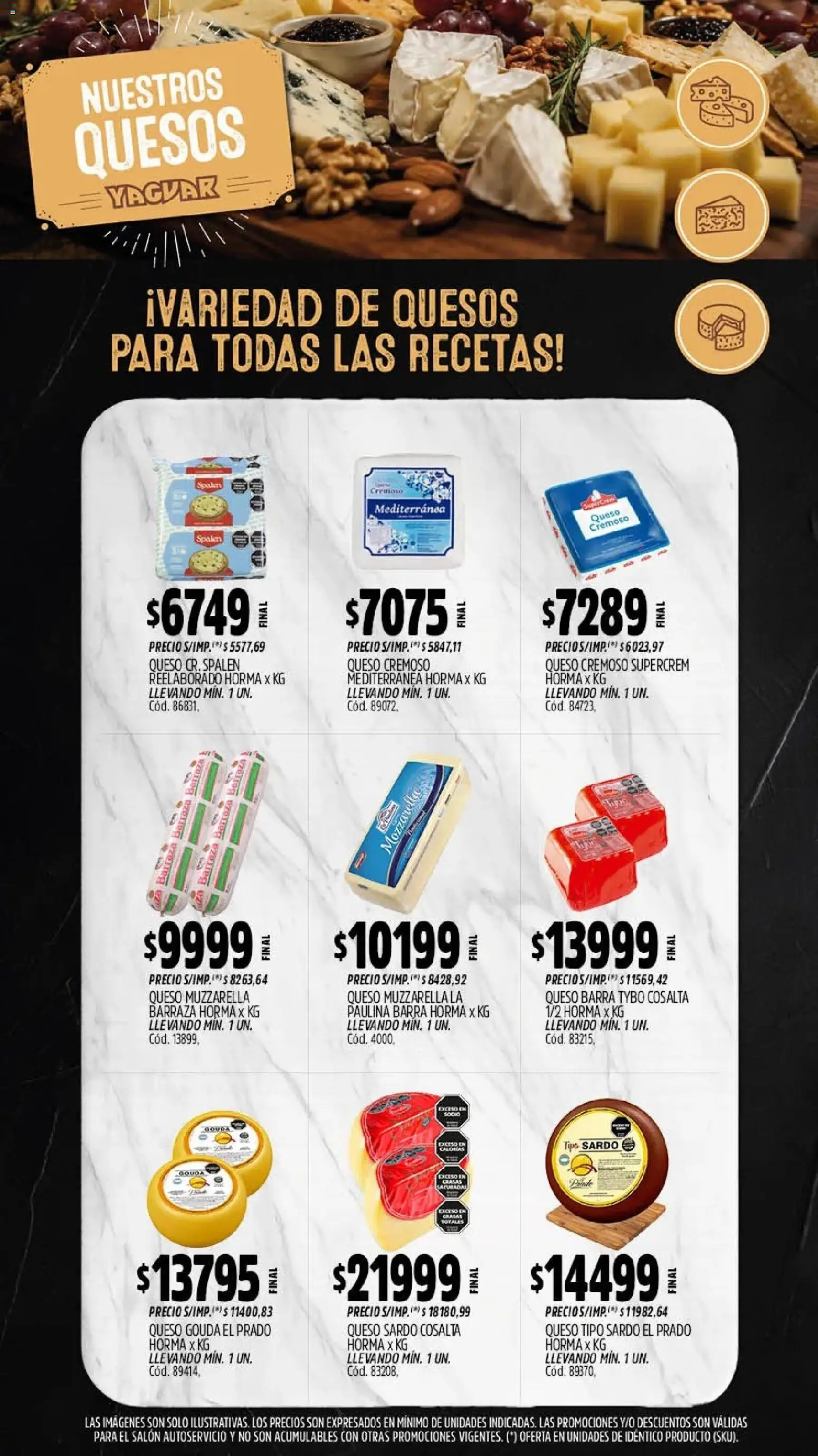 Vista previa del folleto de la tienda Yaguar válido desde el 28/09/2026 - Queso, Mozzarella, Muzzarella, Queso Gouda