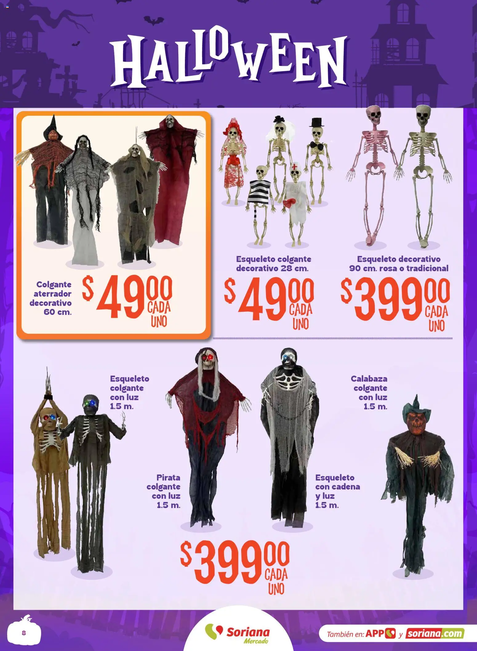 Vista previa las ofertas de la tienda Soriana - Soriana Halloween y Día de muertos Mercado Nacional desde el 08/09/2026 