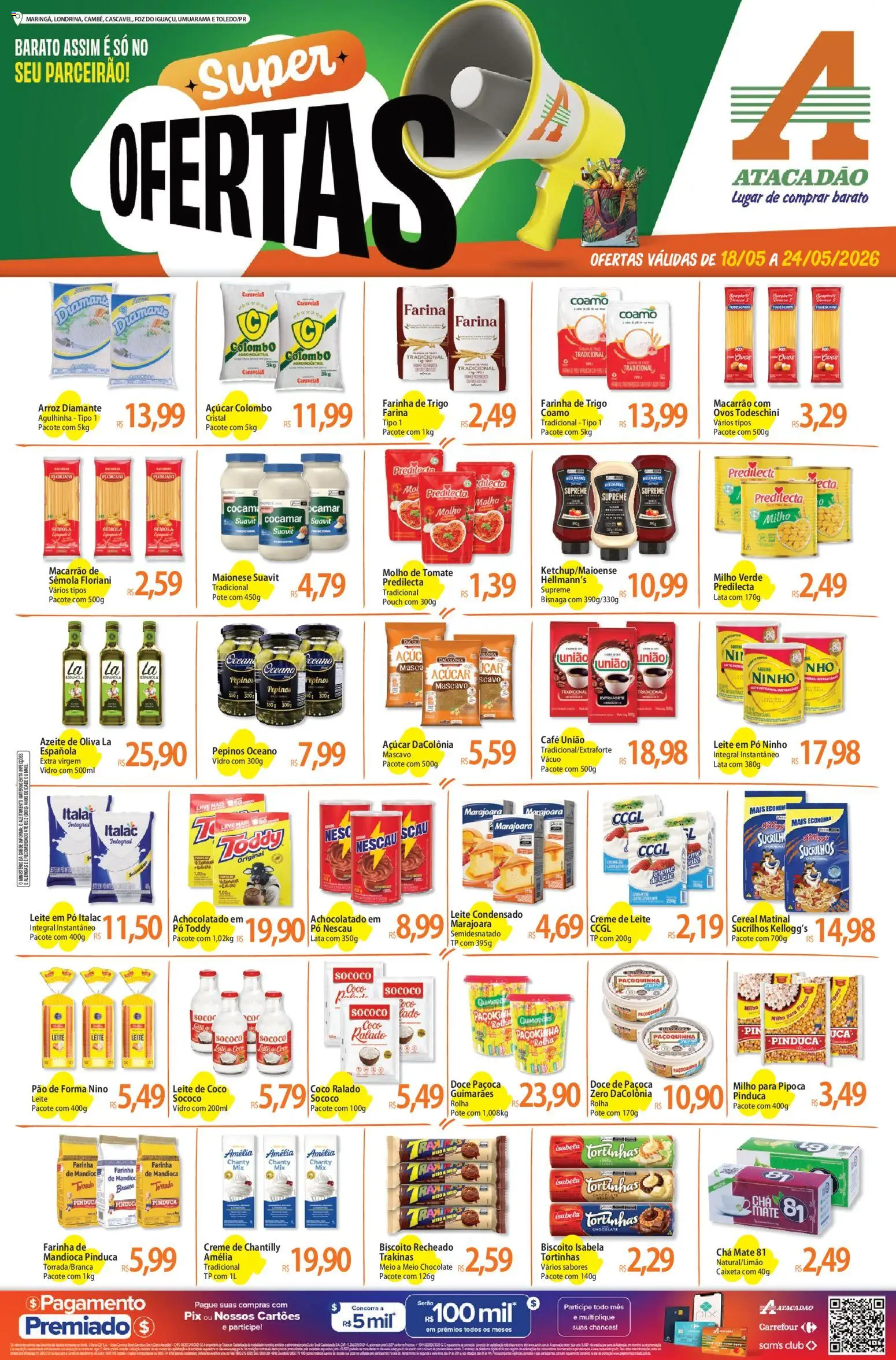 Pré-Visualização do folheto "Atacadão ofertas - PR" da loja Atacadão válido a partir de 18/05/2026