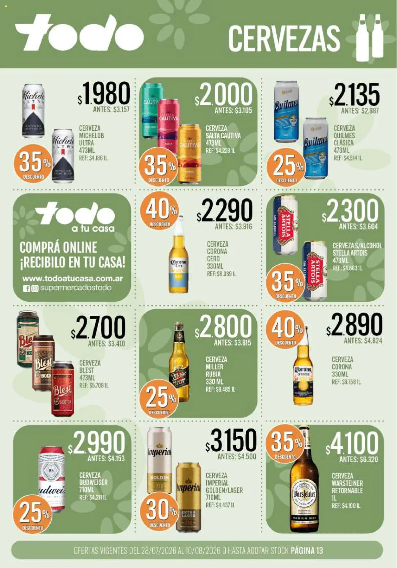 Vista previa del folleto de la tienda Supermercados TODO válido desde el 28/07/2026 