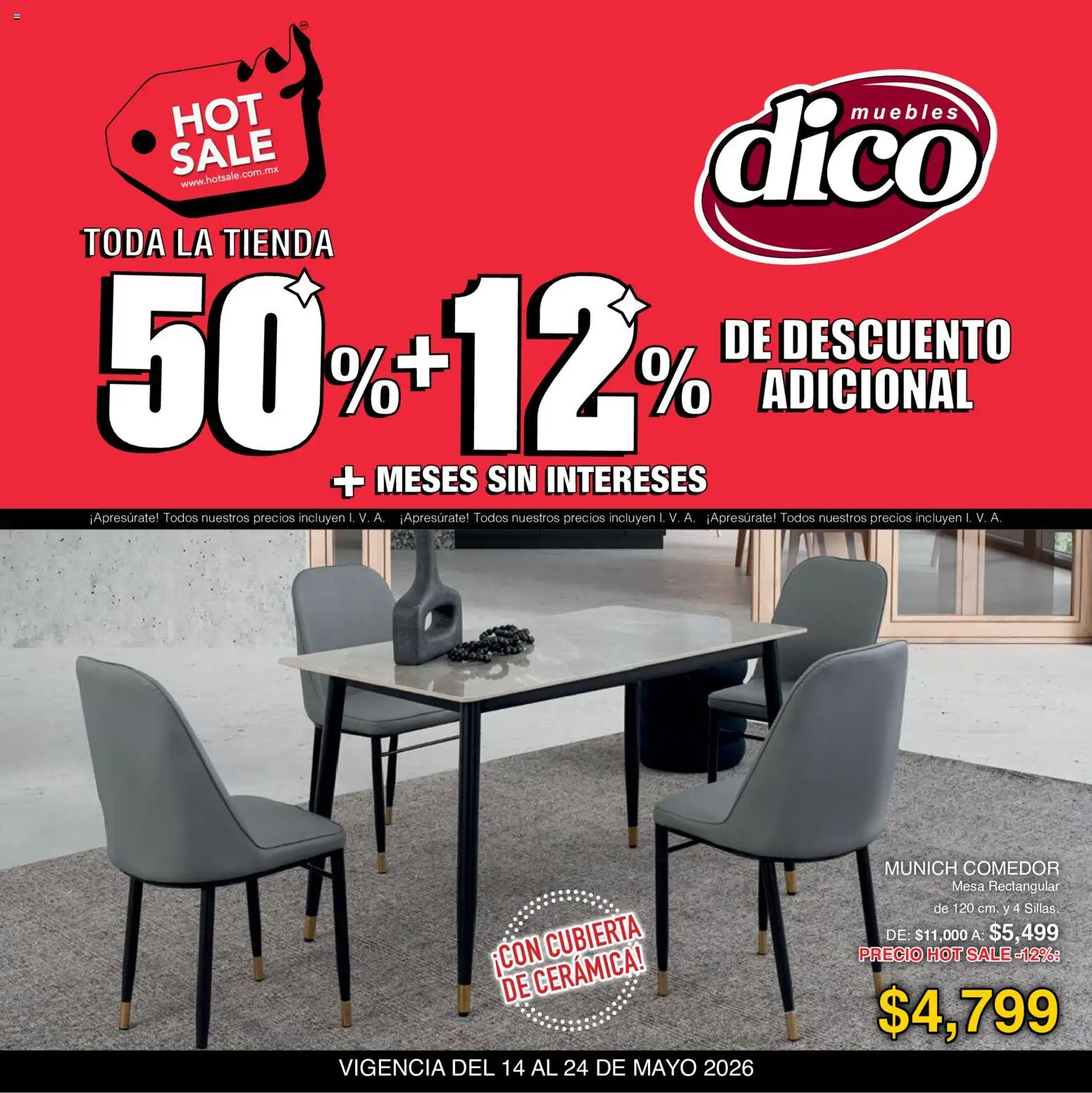 Vista previa las ofertas de la tienda Muebles Dico - Muebles Dico Preventa Hot desde el 14/05/2026 