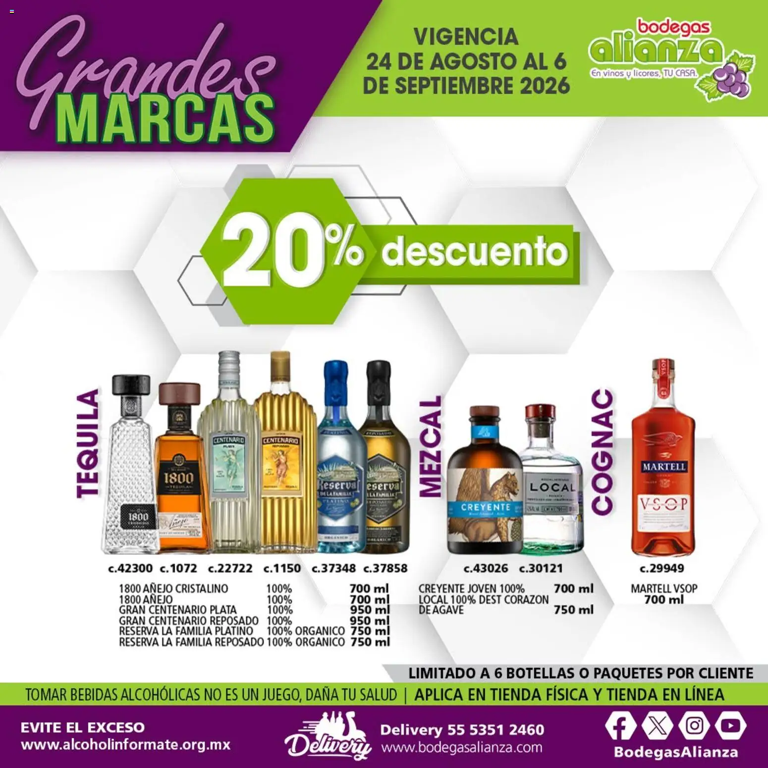 Vista previa las ofertas de la tienda Bodegas Alianza - Bodegas Alianza catálogo Grandes Marcas desde el 24/08/2026 