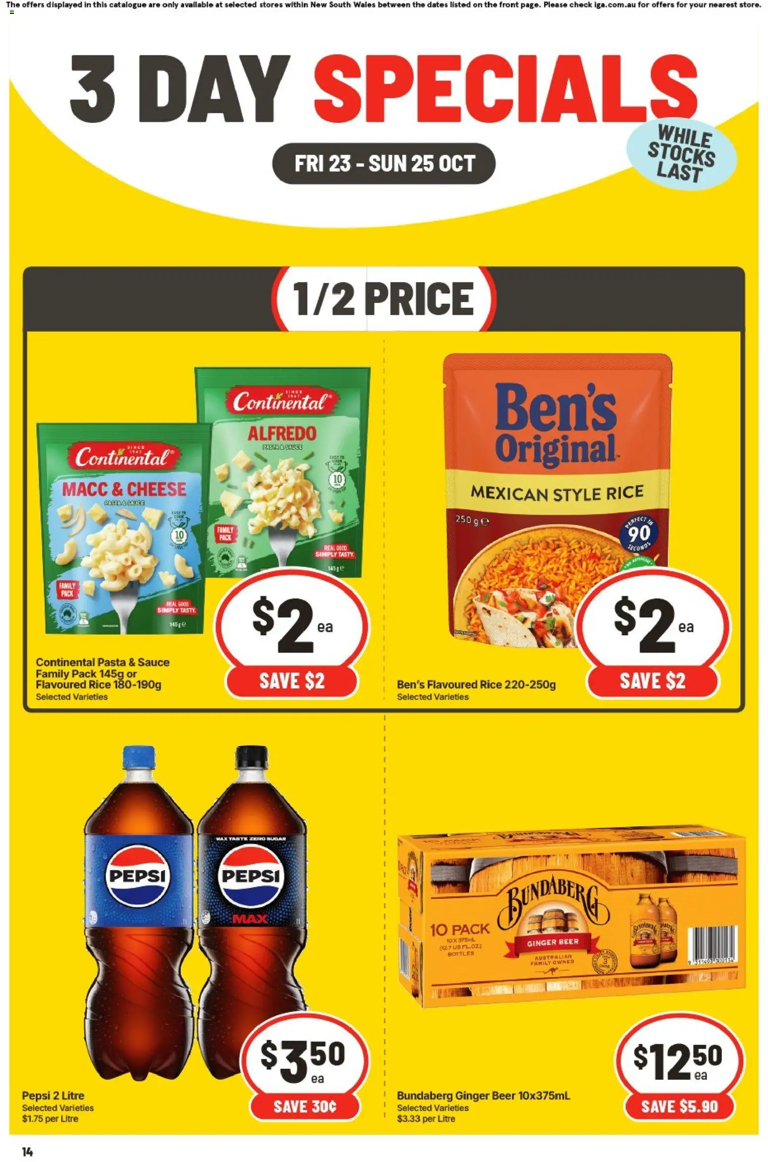 Preview of catalogue IGA 3 Day Specials NSW from shop IGA valid 23/10/2026