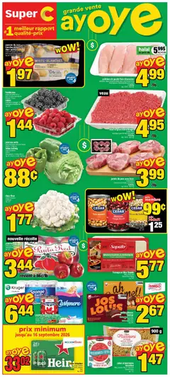Un aperçu du dépliant Super C weekly flyer / circulaire du magasin Super C est valide à partir 27 août 2026