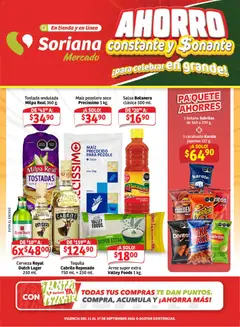 Vista previa las ofertas de la tienda Soriana - Soriana Mercado - Ahorro constante y sonante Mercado Nacional desde el 11/09/2026 