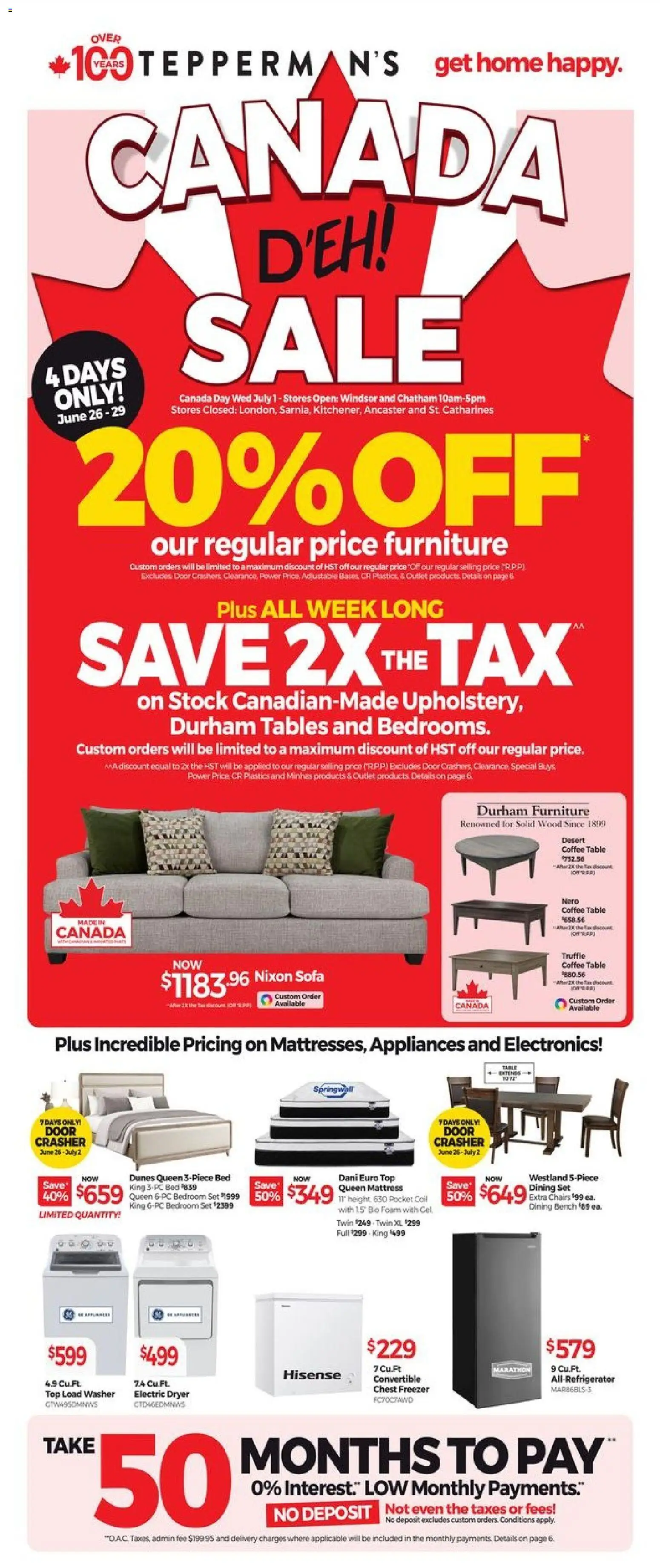 Preview of leaflet Tepperman's weekly flyer / circulaire from shop Tepperman's is valid from Jun 26, 2026