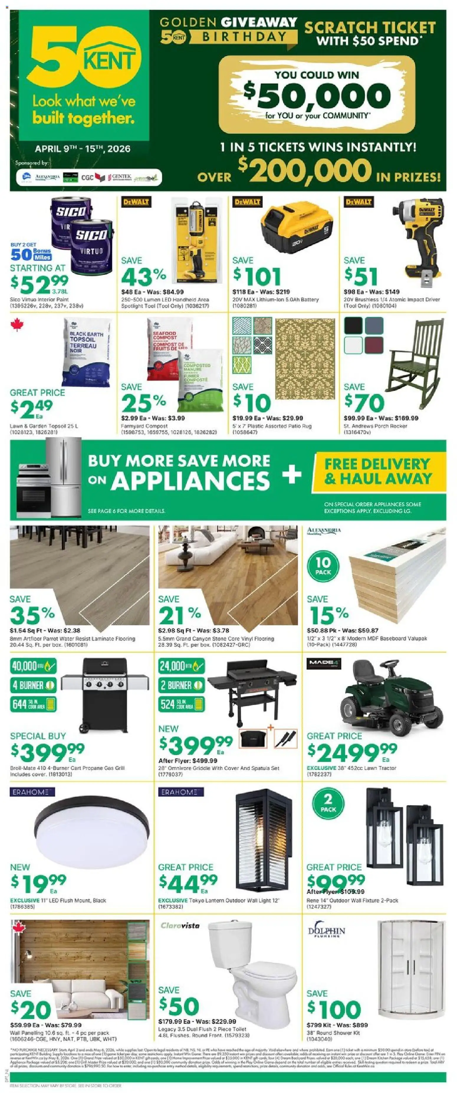 Preview of leaflet Kent weekly flyer - NL from shop Kent is valid from Apr 09, 2026 - Water, PC, Seafood, Rug, Battery, Grill, Shower, Gas grill