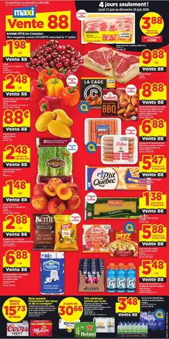 Un aperçu du dépliant Maxi weekly flyer / circulaire du magasin Maxi est valide à partir 25 juin 2026