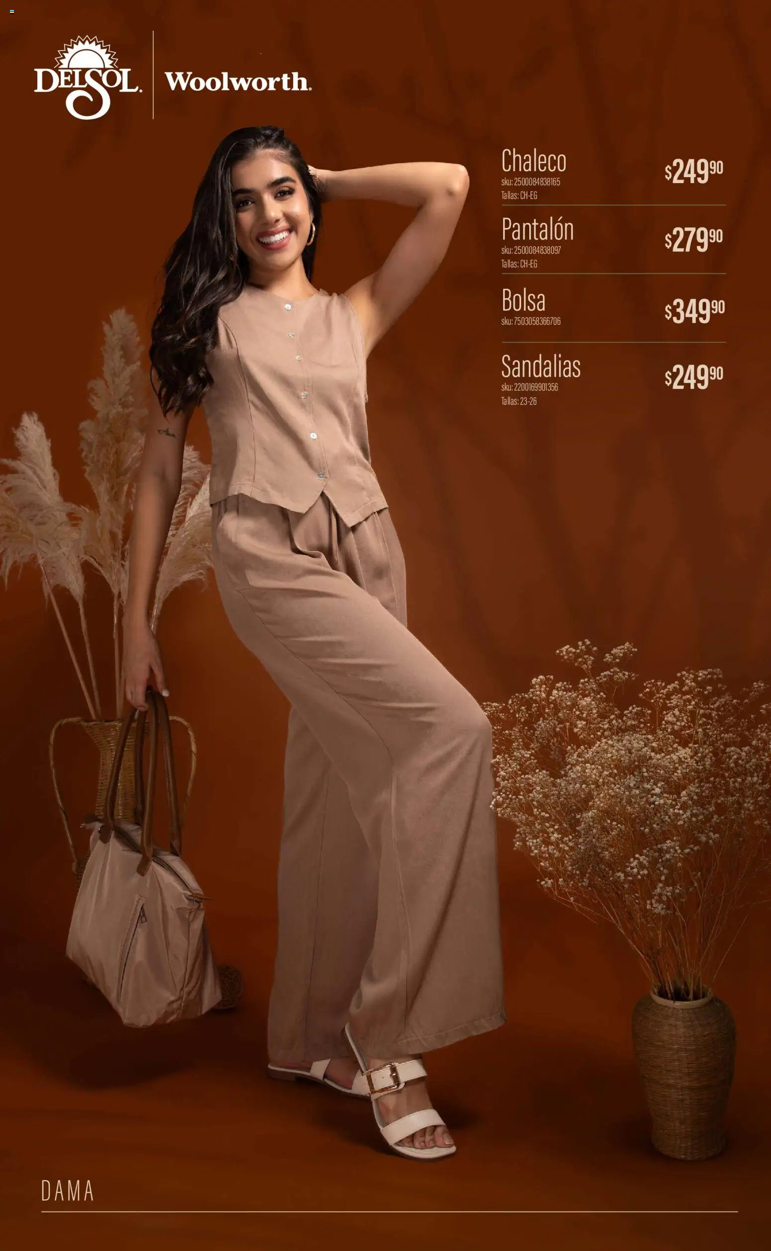 Vista previa las ofertas de la tienda Del Sol y Woolworth - Del Sol y Woolworth catálogo Luce el Otoño en Tiendas desde el 01/10/2026 - Bolsa, Sandalias, Chaleco