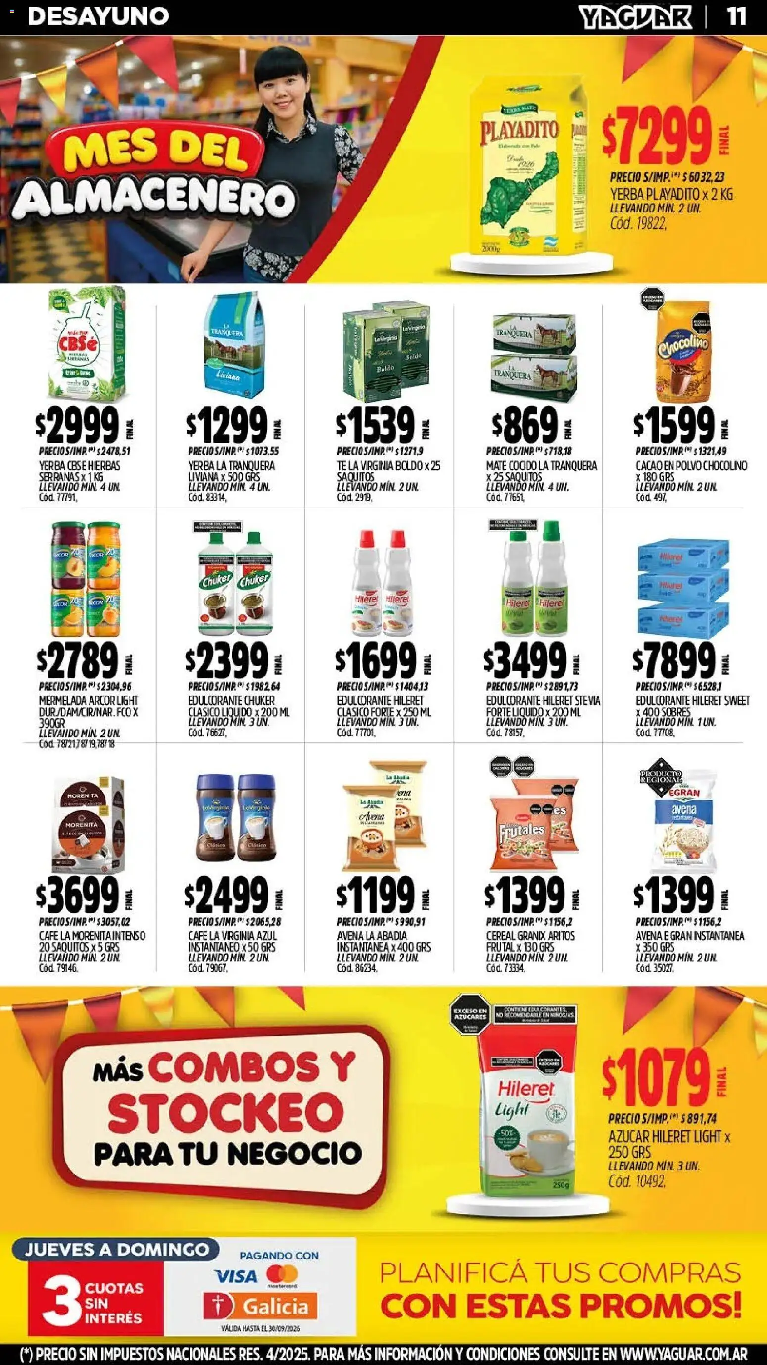 Vista previa del folleto de la tienda Yaguar válido desde el 28/09/2026 - Café, Mate, Yerba, Azucar, Avena, Hierbas, Edulcorante, Mermelada