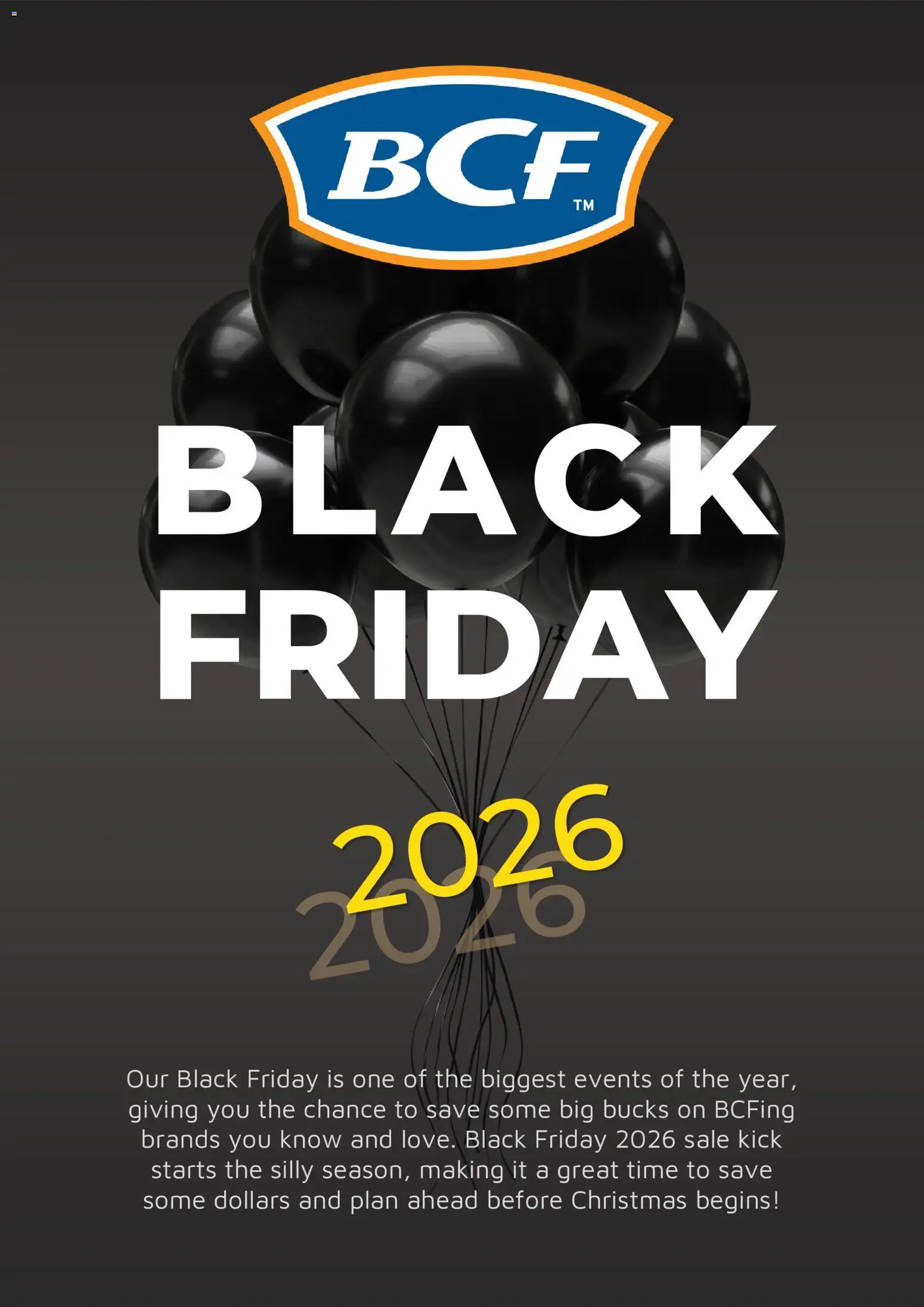 Preview of catalogue BCF Black Friday Notice from shop BCF valid 19/10/2026