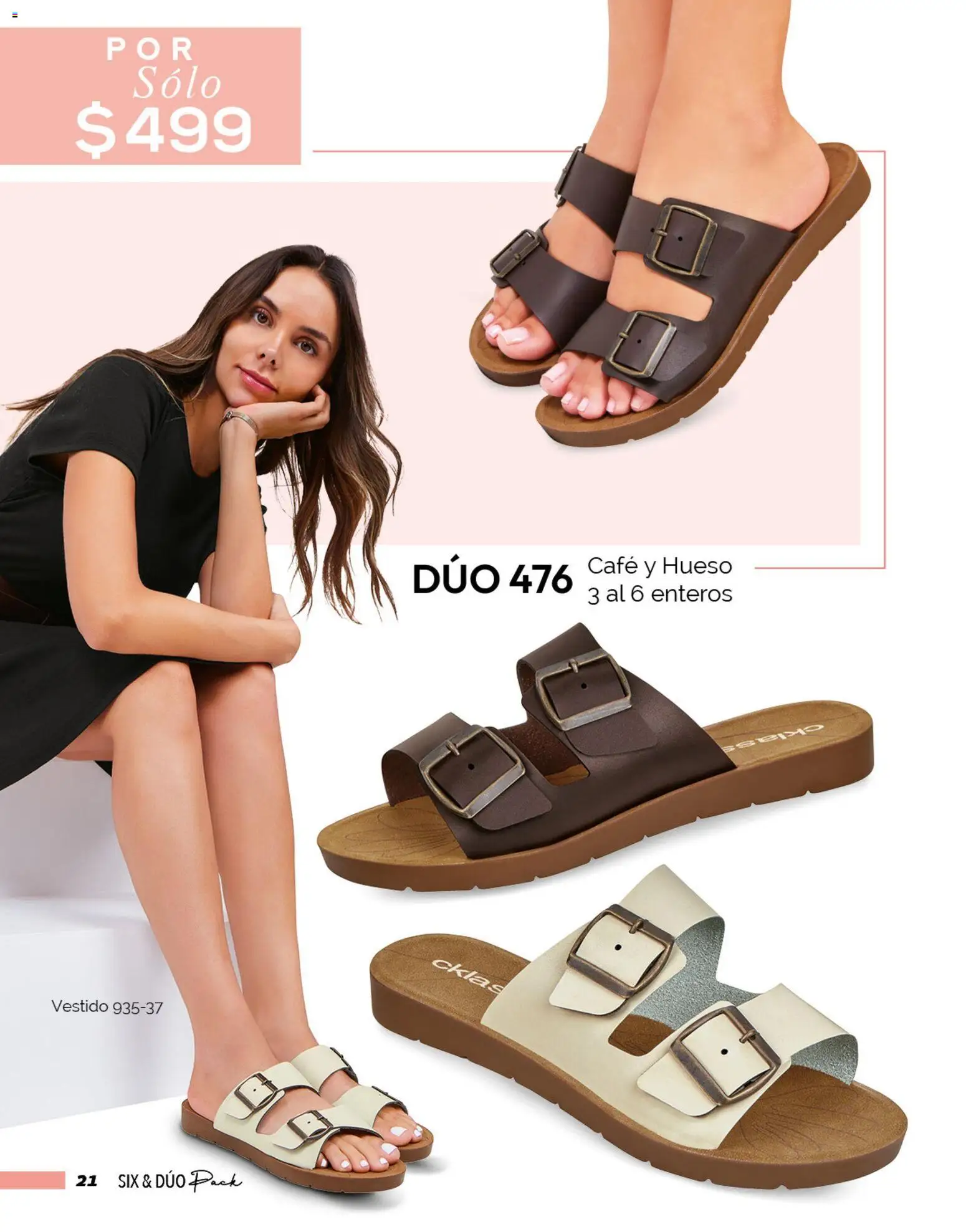 Vista previa las ofertas de la tienda Cklass - Catálogo Six & Dúo pack desde el 02/01/2026 - Café, Vestido