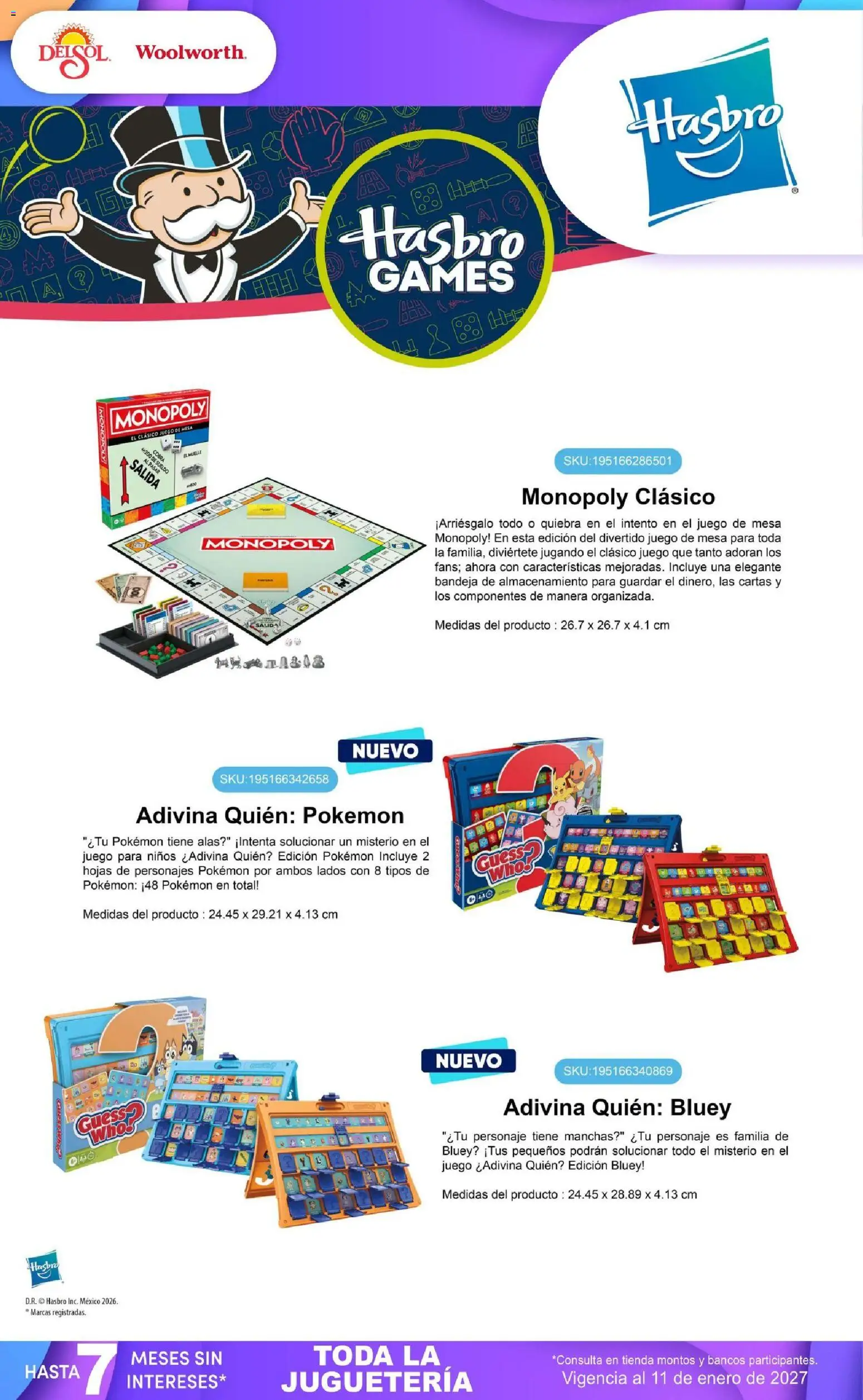 Vista previa las ofertas de la tienda Del Sol y Woolworth - Del Sol y Woolworth catálogo El Castillo del Juguete desde el 01/10/2026 - Juego, Mesa, Bandeja