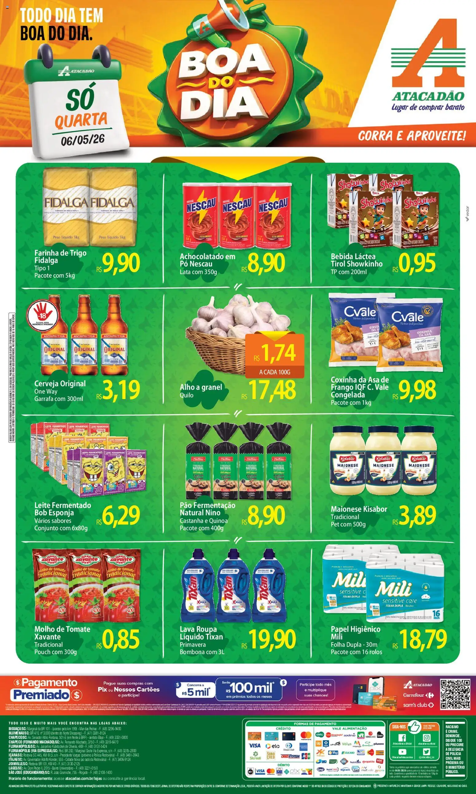 Pré-Visualização do folheto "Atacadão ofertas - SC" da loja Atacadão válido a partir de 06/05/2026