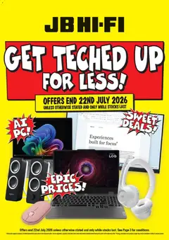 Preview of catalogue JB Hi-Fi catalogue from shop JB Hi-Fi valid 20 Jul 2026