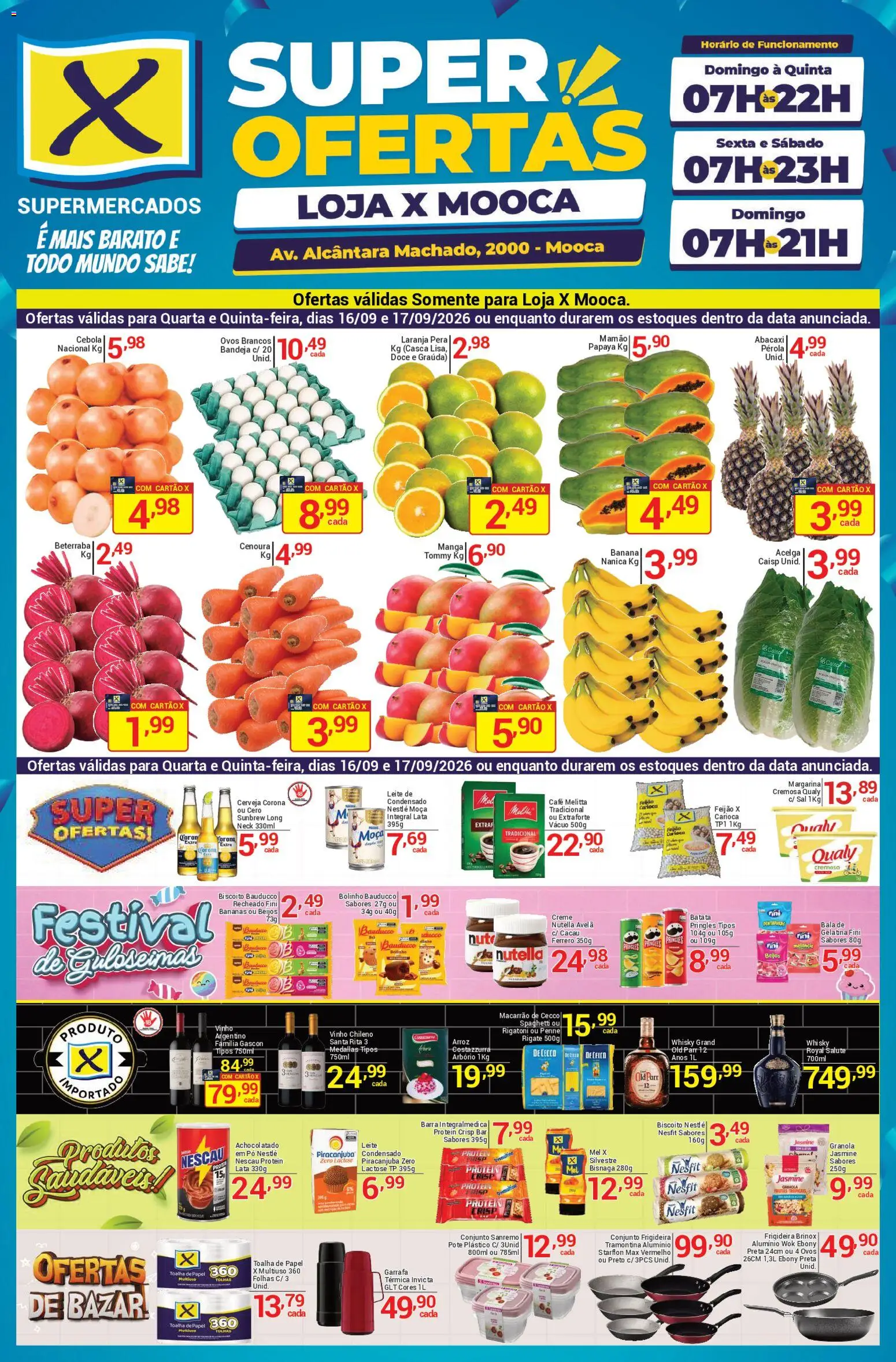 Pré-Visualização do folheto "X Supermercados - Ofertas da semana" da loja X Supermercados válido a partir de 16/09/2026