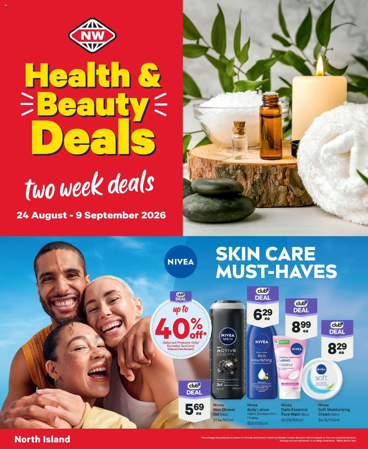 Preview of catalogue New World North Island Health & Beauty deals from shop New World valid 23 Aug 2026