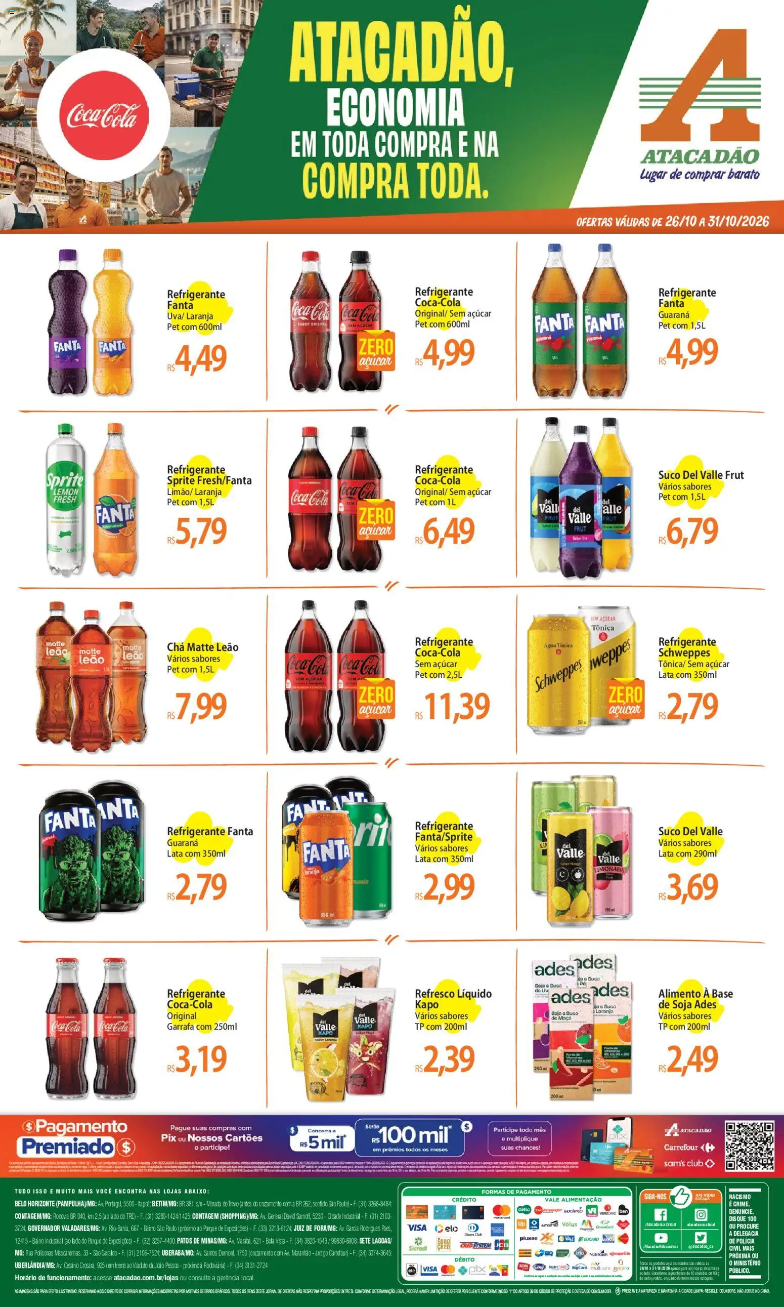 Pré-Visualização do folheto "Atacadão ofertas - MG" da loja Atacadão válido a partir de 26/10/2026