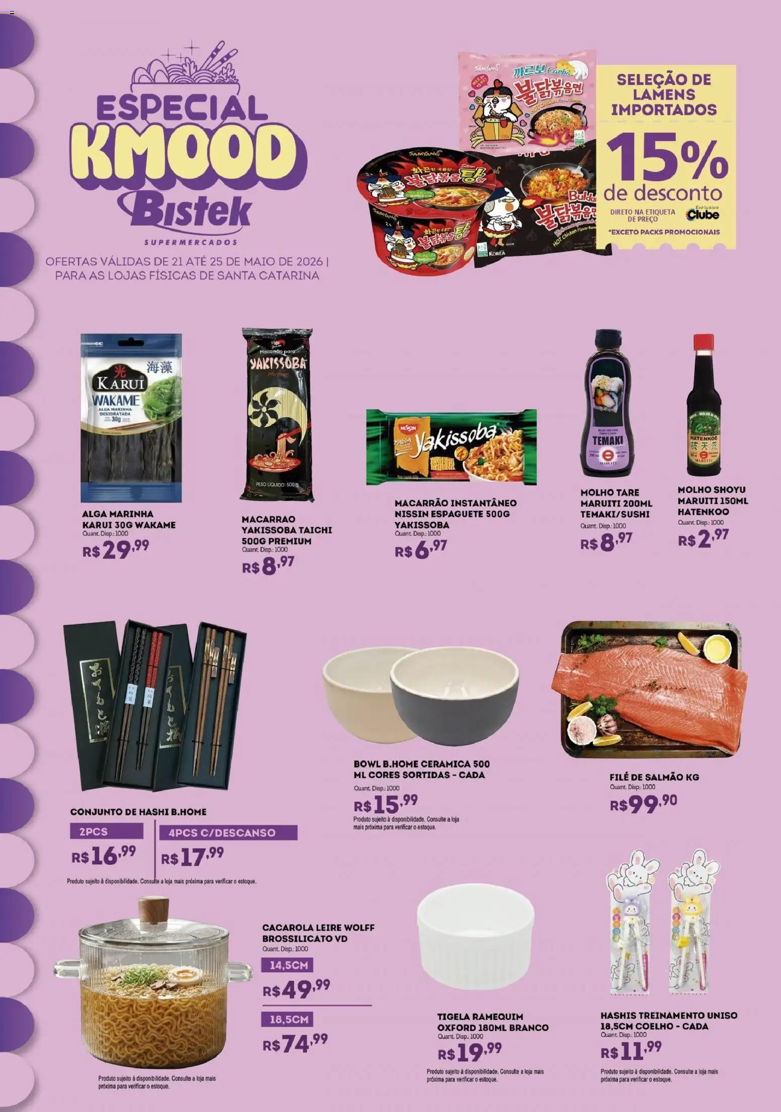Pré-Visualização do folheto "Bistek Supermercados ofertas Kmood Coreanos" da loja Bistek Supermercados válido a partir de 21/05/2026