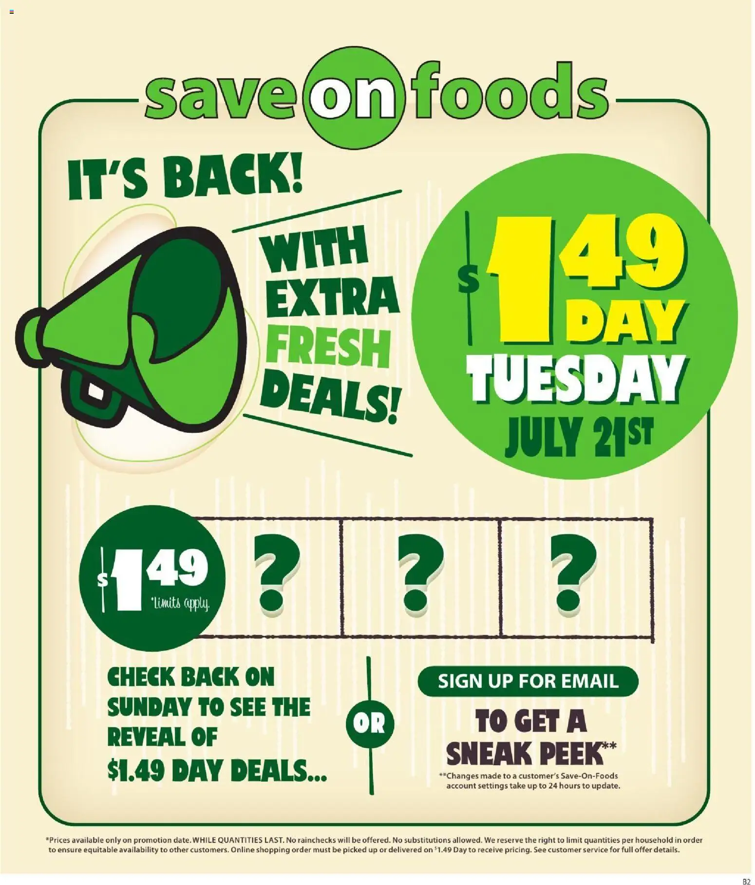 Preview of leaflet Save on foods weekly flyer / circulaire from shop Save on foods is valid from Jul 16, 2026