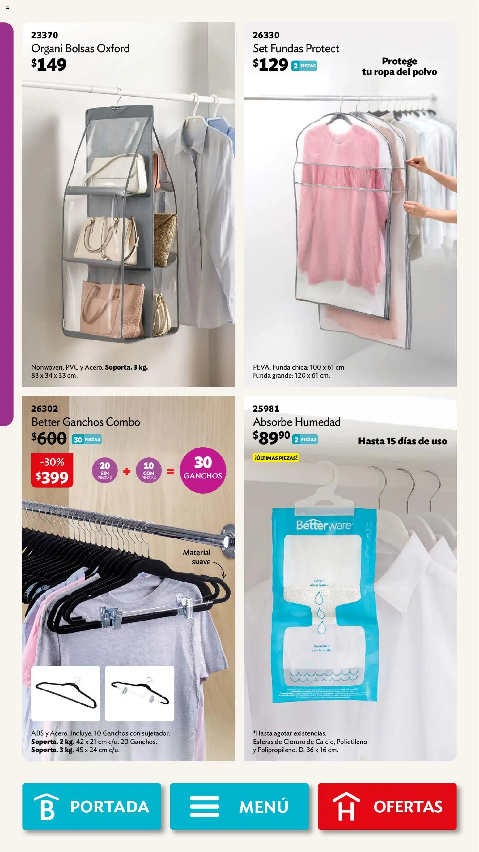 Vista previa las ofertas de la tienda Betterware - Betterware campaña 10 2026 desde el 28/09/2026 - Ropa, Funda, Polvo