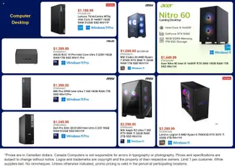 Preview of leaflet Canada Computers weekly flyer from shop Canada Computers is valid from Jul 17, 2026