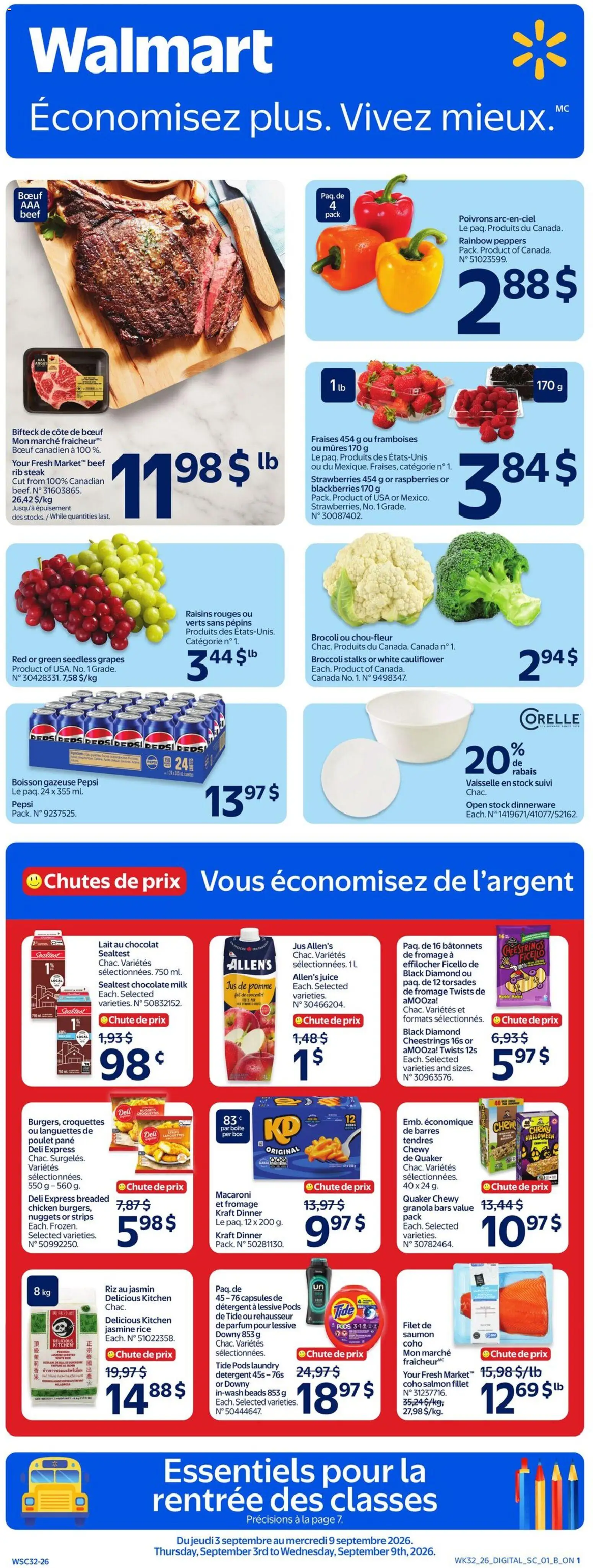 Preview of leaflet Walmart circulaire from shop Walmart is valid from Sep 03, 2026