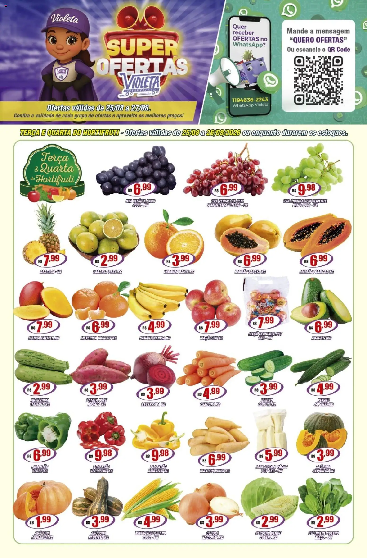Pré-Visualização do folheto "Violeta Supermercados - Ofertas da semana" da loja Violeta Supermercados válido a partir de 25/08/2026