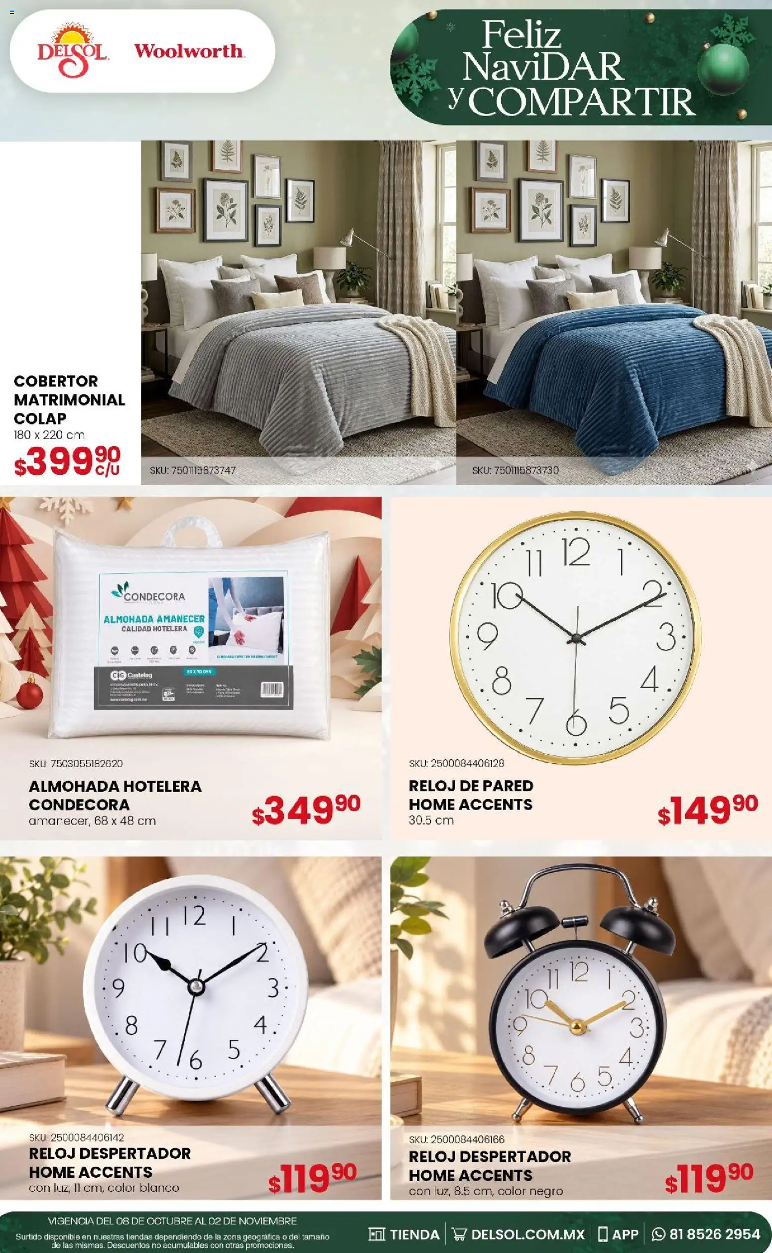Vista previa las ofertas de la tienda Del Sol y Woolworth - Del Sol y Woolworth - Feliz NaviDar y Compartir desde el 08/10/2026 