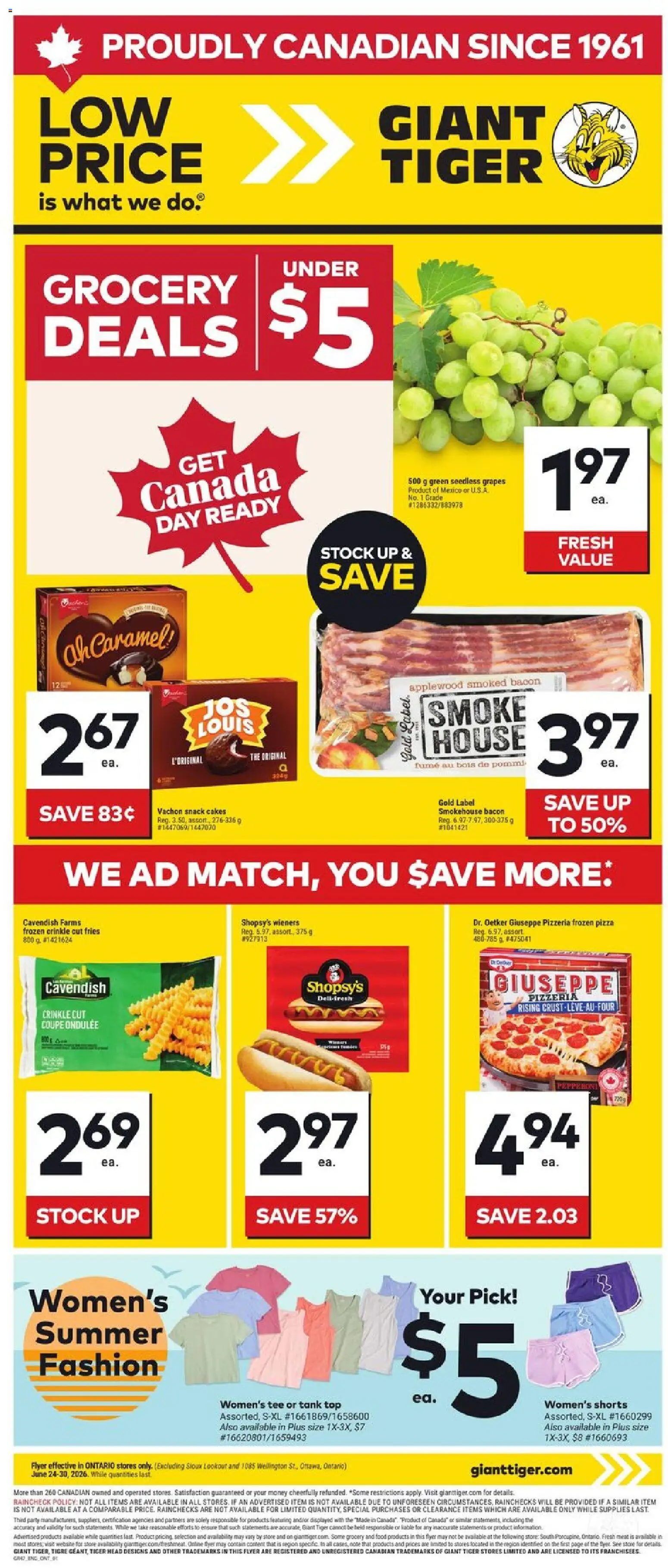 Preview of leaflet Giant Tiger weekly flyer from shop Giant Tiger is valid from Jun 24, 2026
